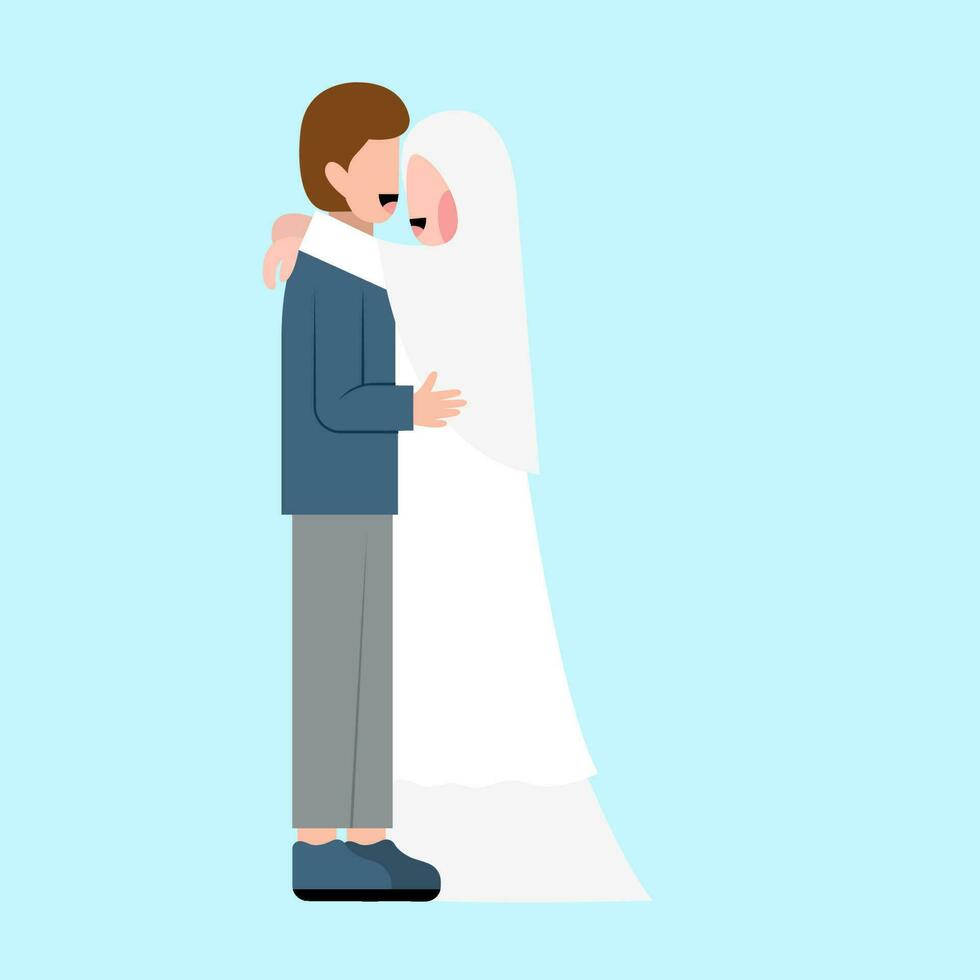 Muslim Wedding Couple vector