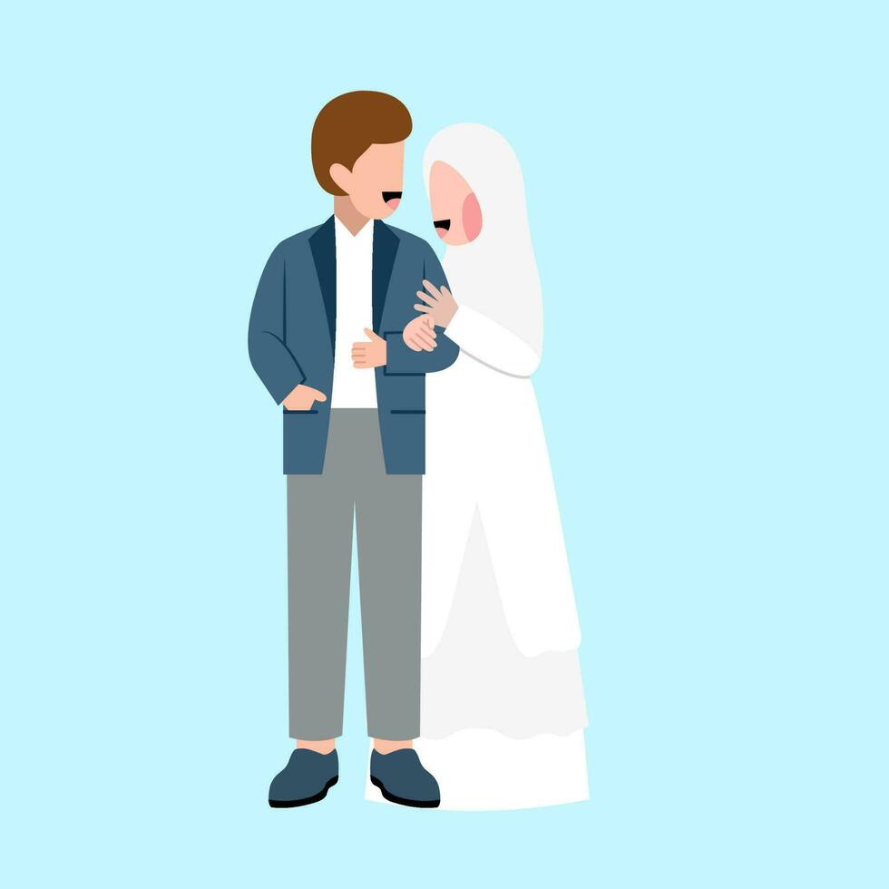 Muslim Wedding Couple vector