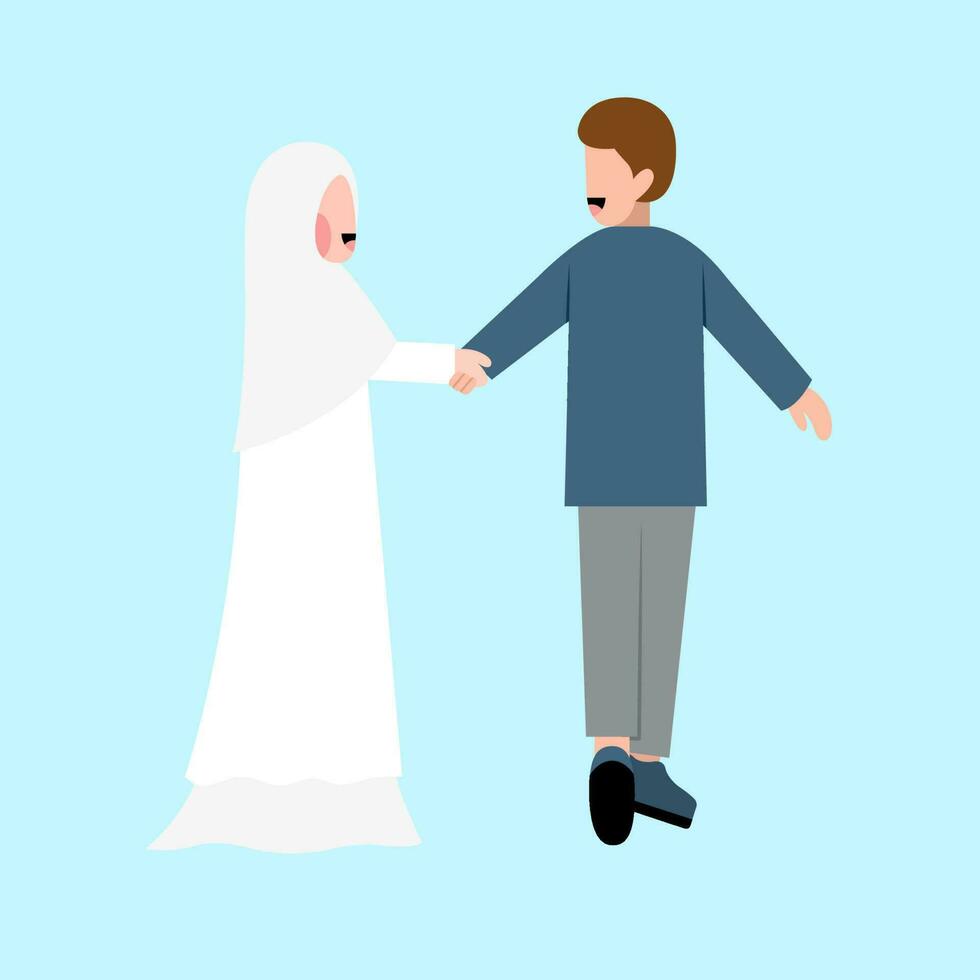 Muslim Wedding Couple vector