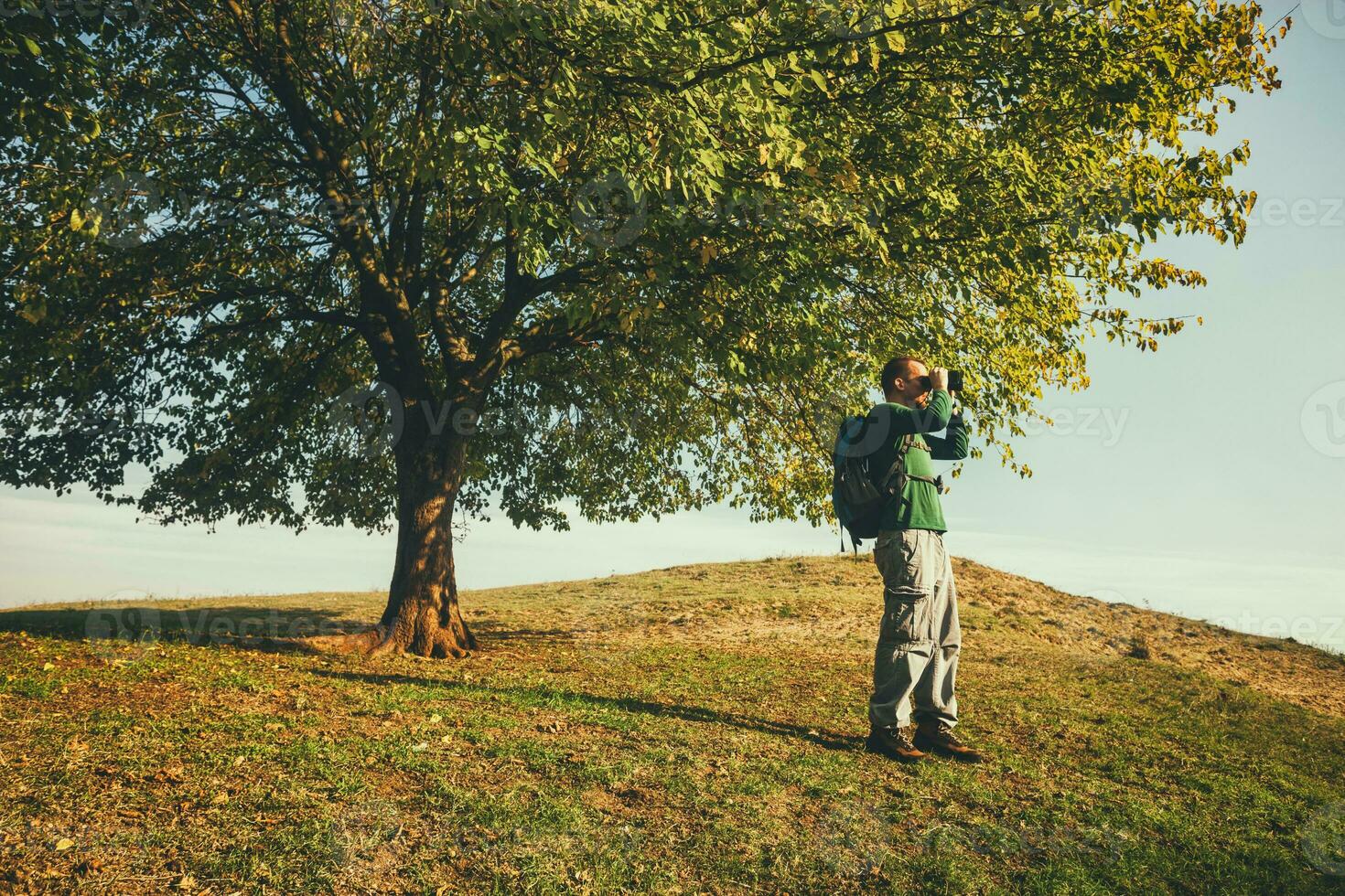 A man hiking photo