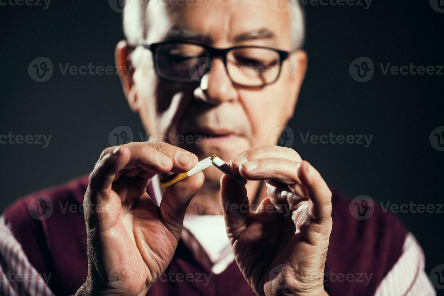 A man who quits smoking photo