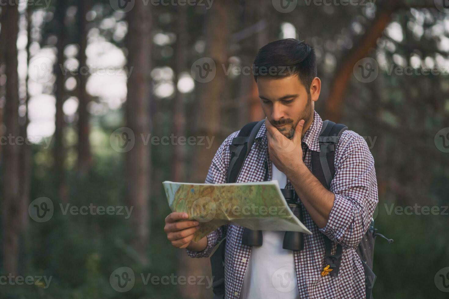 Man spending time outdoors photo