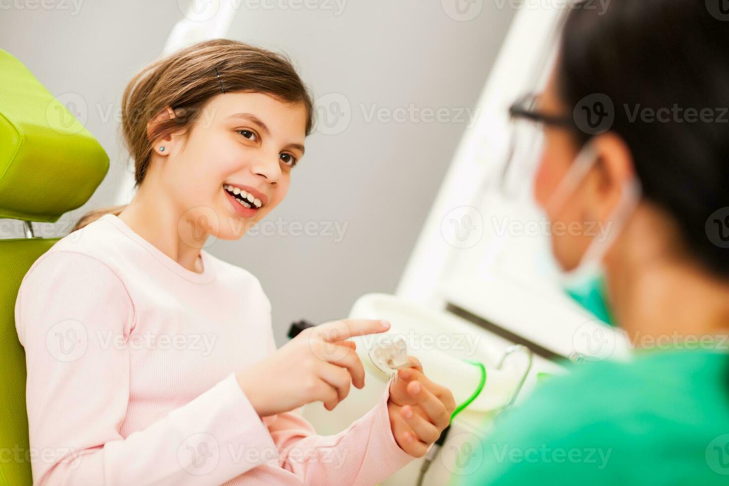 A child at the dentist photo