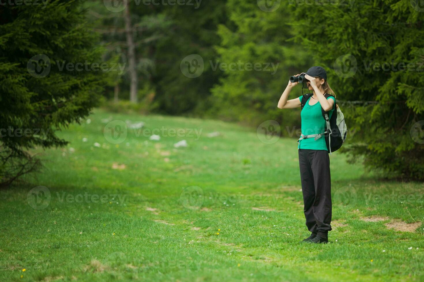 A woman hiking photo