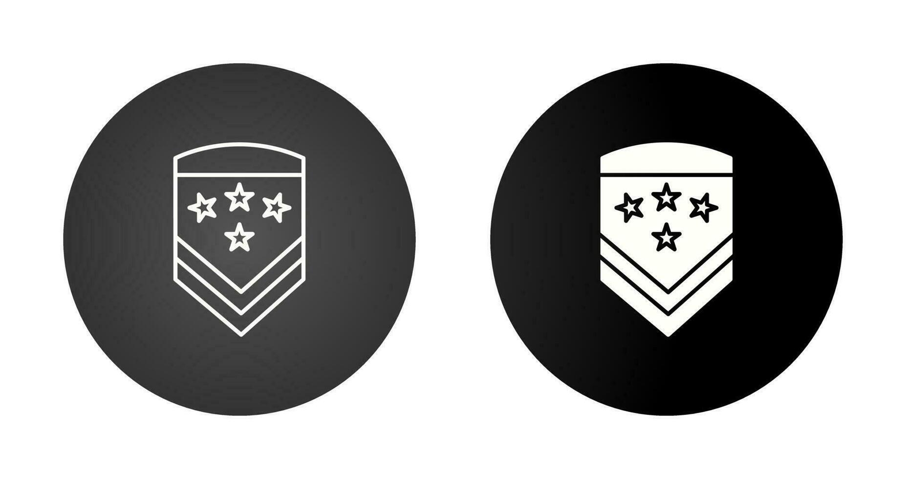 icono de vector de insignia militar