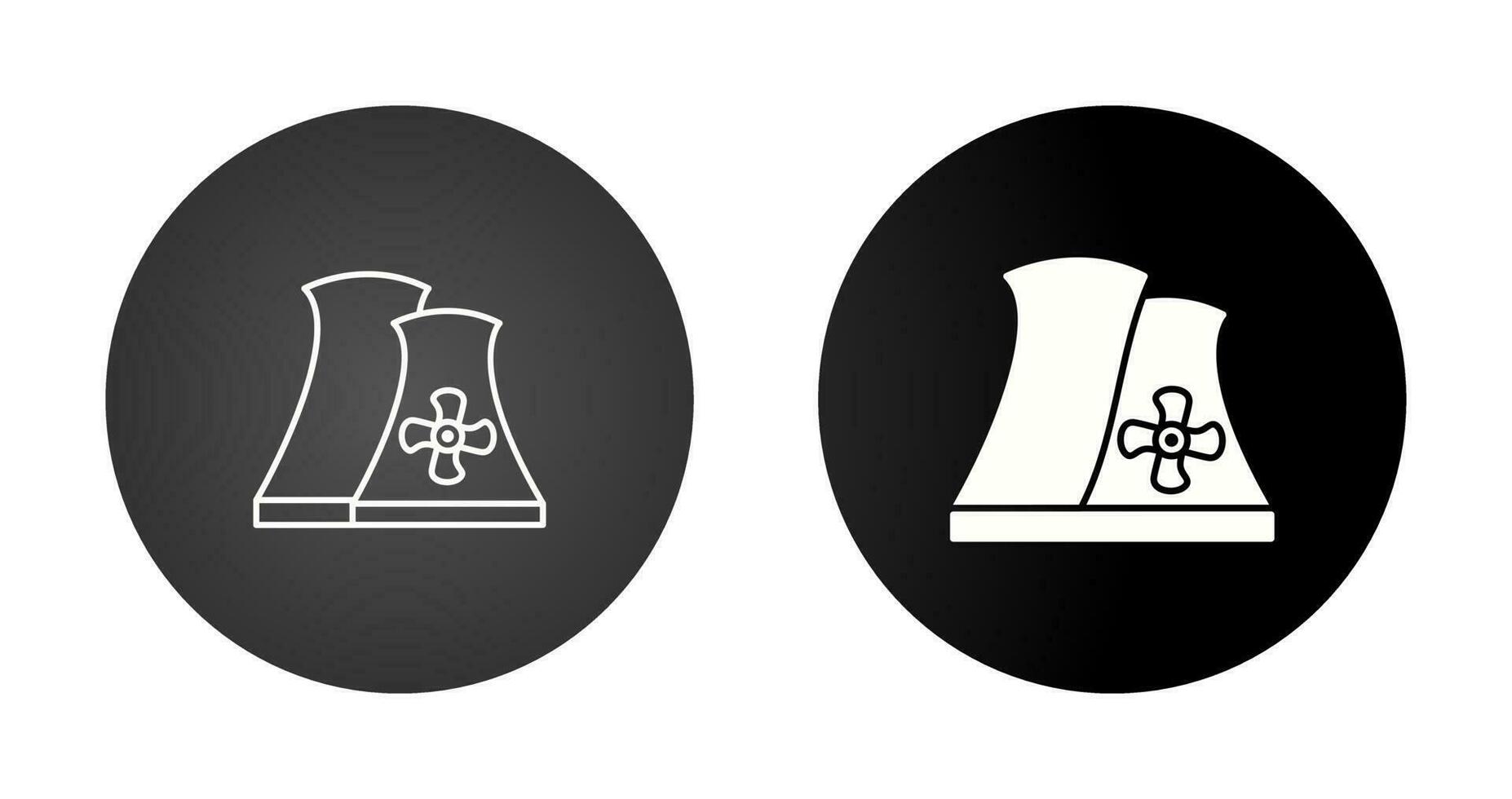 Nuclear Plant Vector Icon