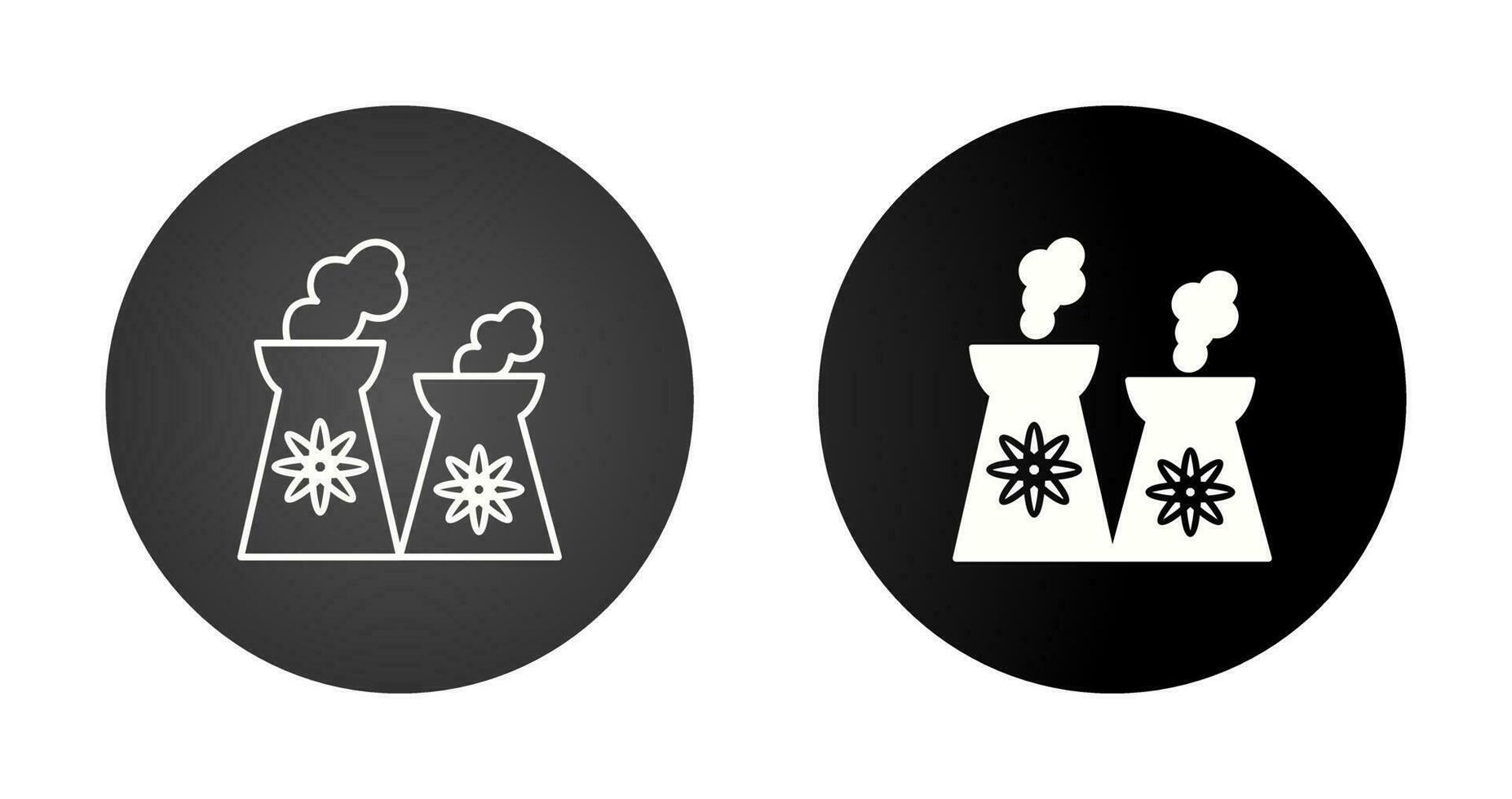 Nuclear Plant Vector Icon