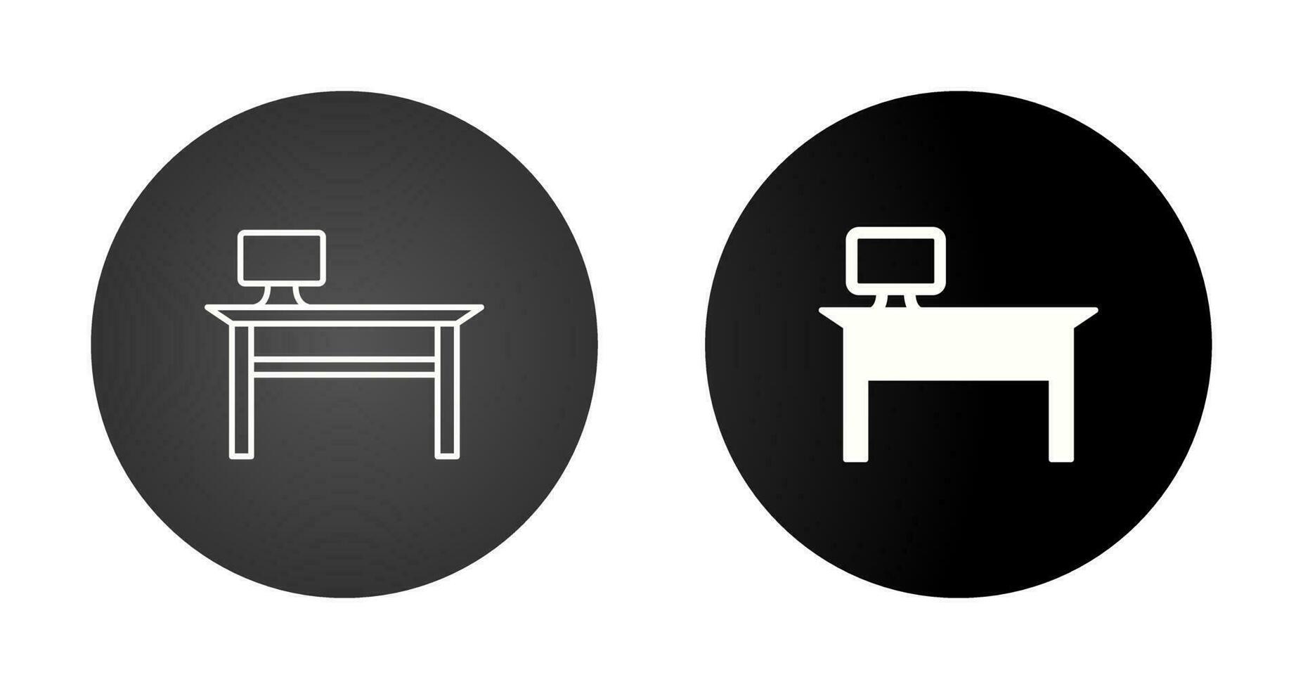 Office Desk Vector Icon