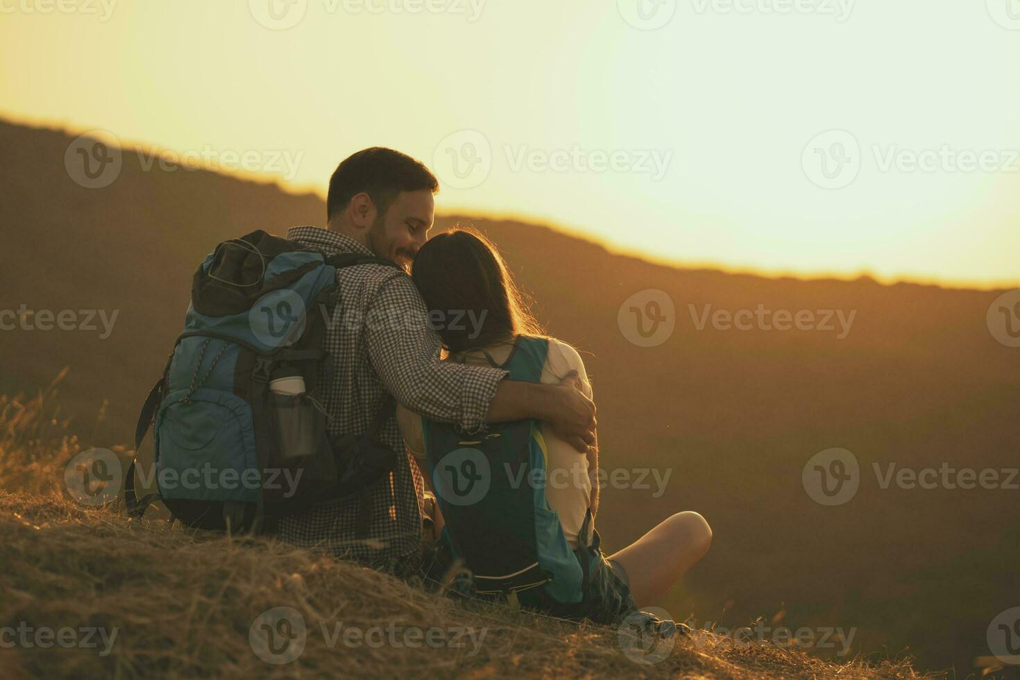 Couple spending time outdoors photo