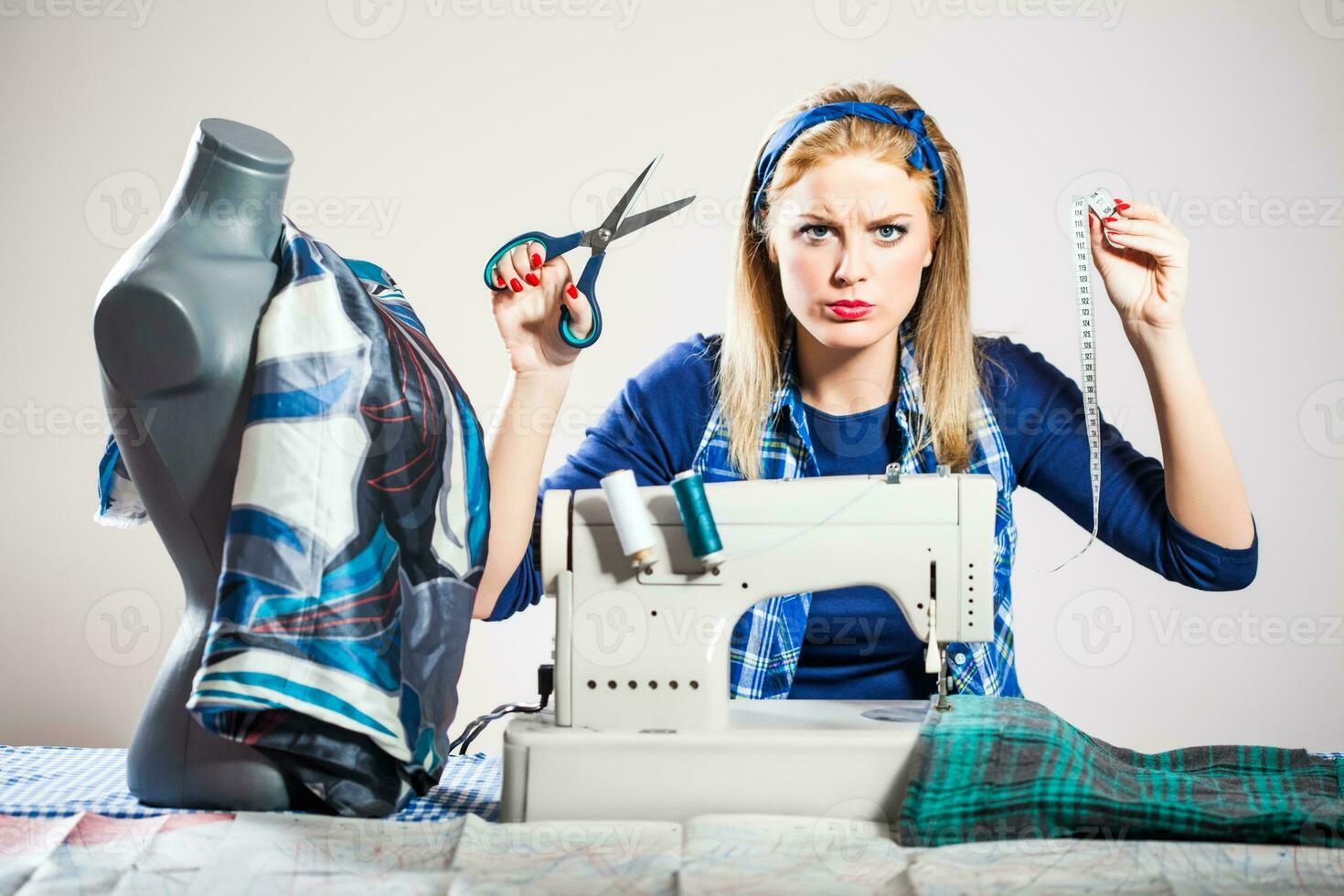 A female seamstress photo