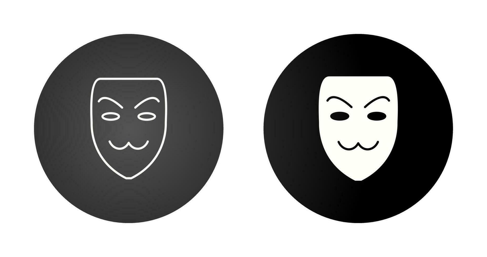 icono de vector de máscara de hacker