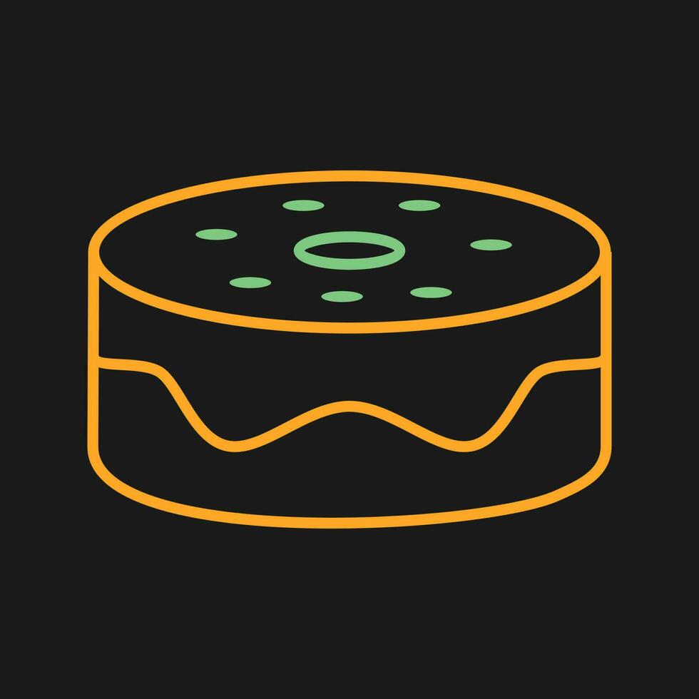 Chocolate fudge cake Vector Icon