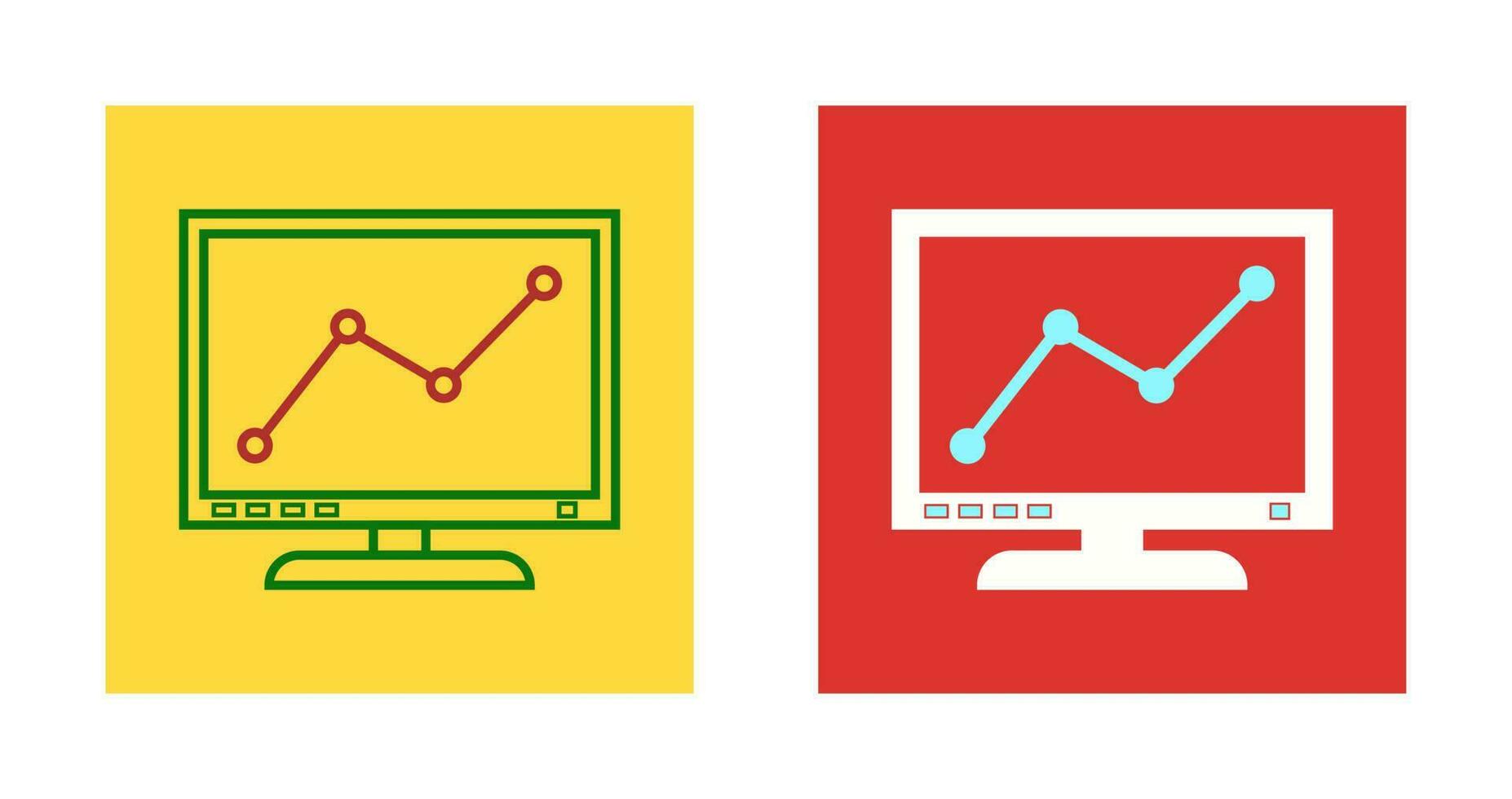 Graph line Screen Vector Icon