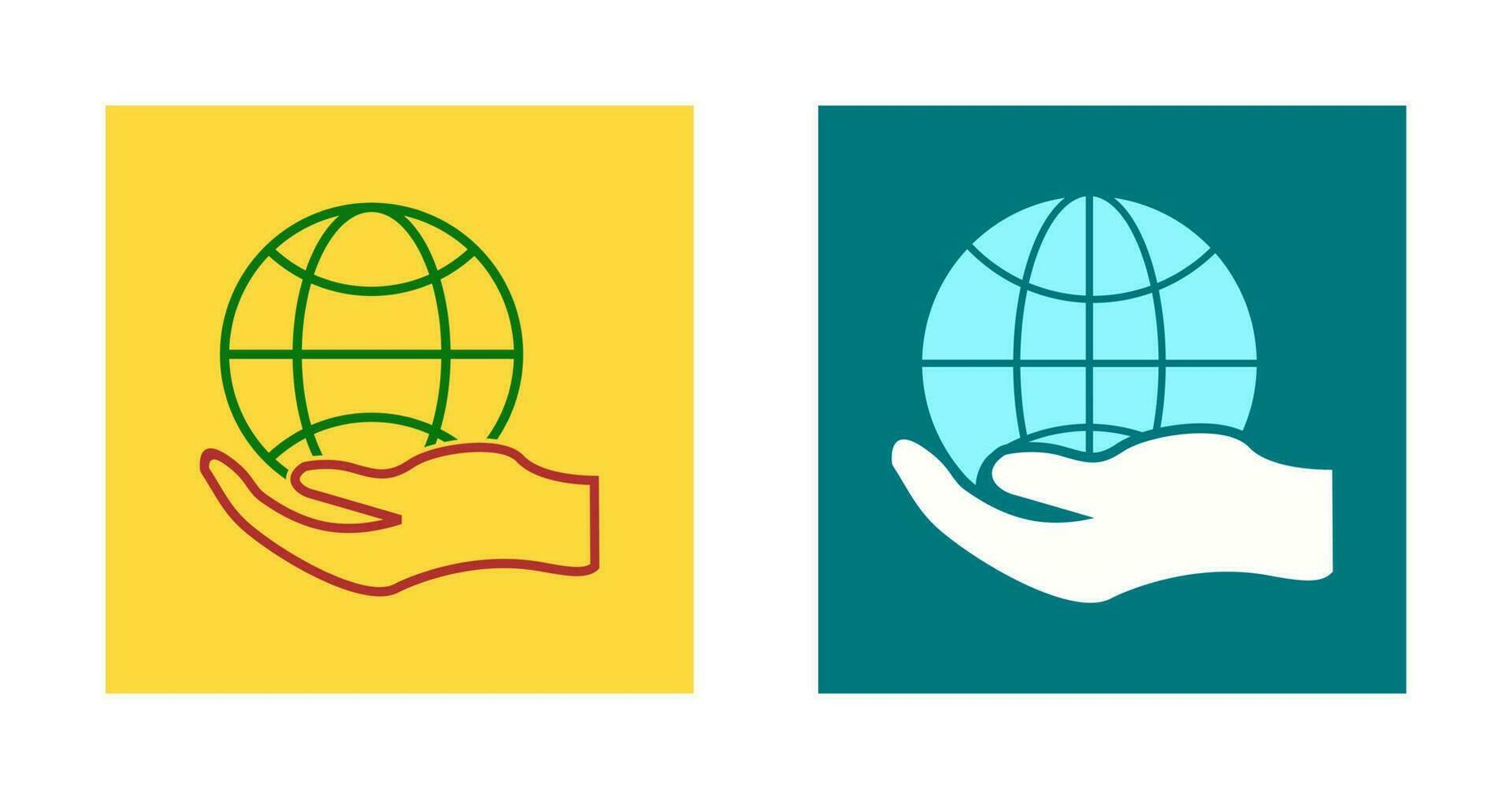 Global Hand Vector Icon