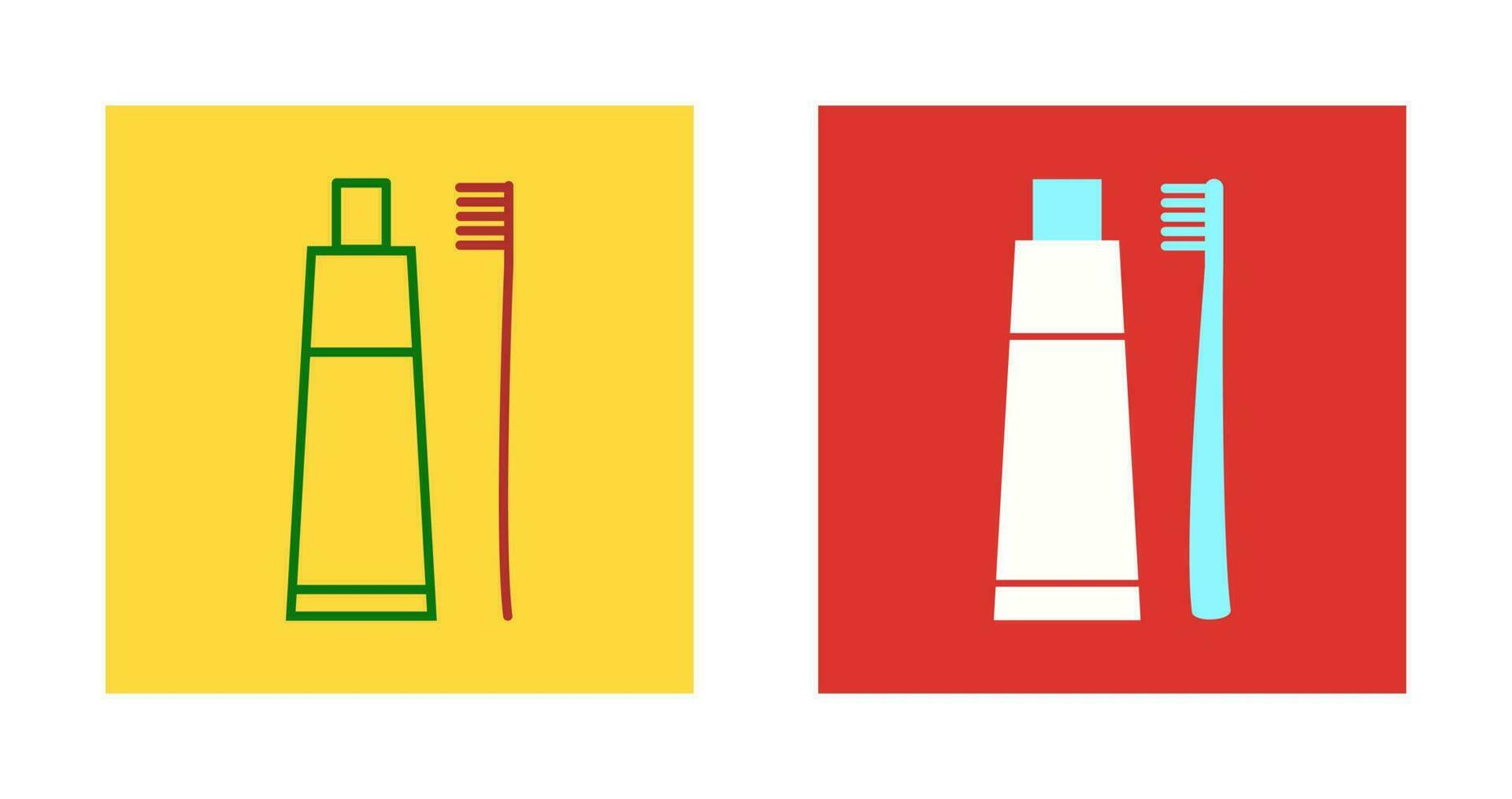 Toothbrush and Toothpaste Vector Icon