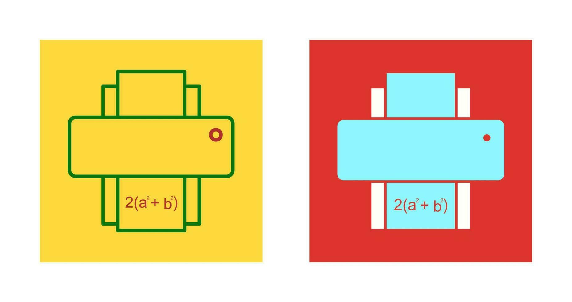 Print Math Sheet Vector Icon