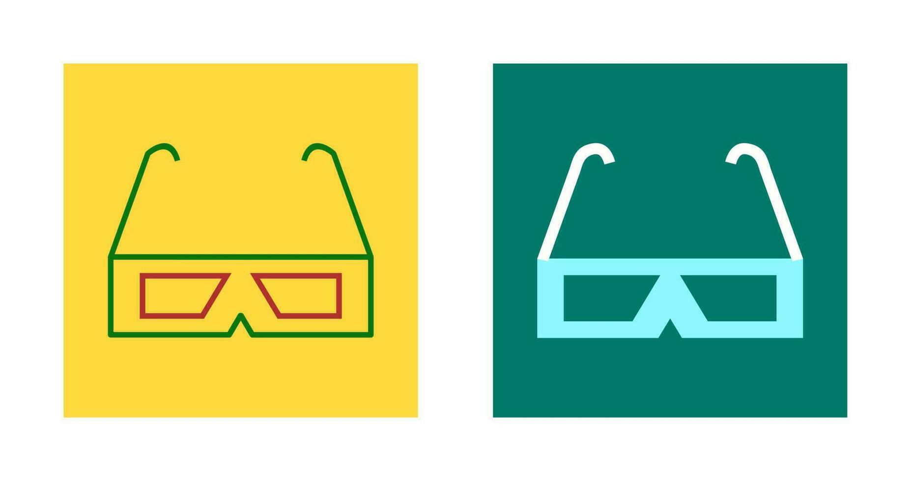 icono de vector de gafas 3d