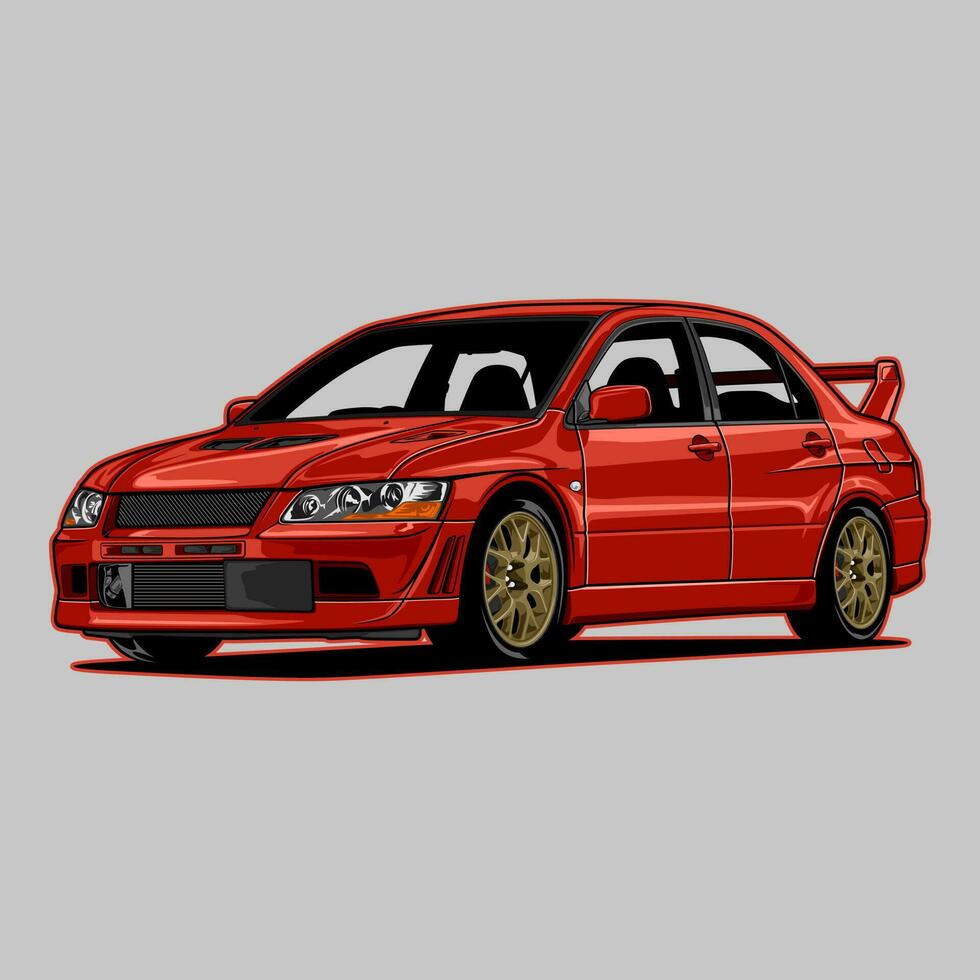 Perspective view car vector illustration for conceptual design