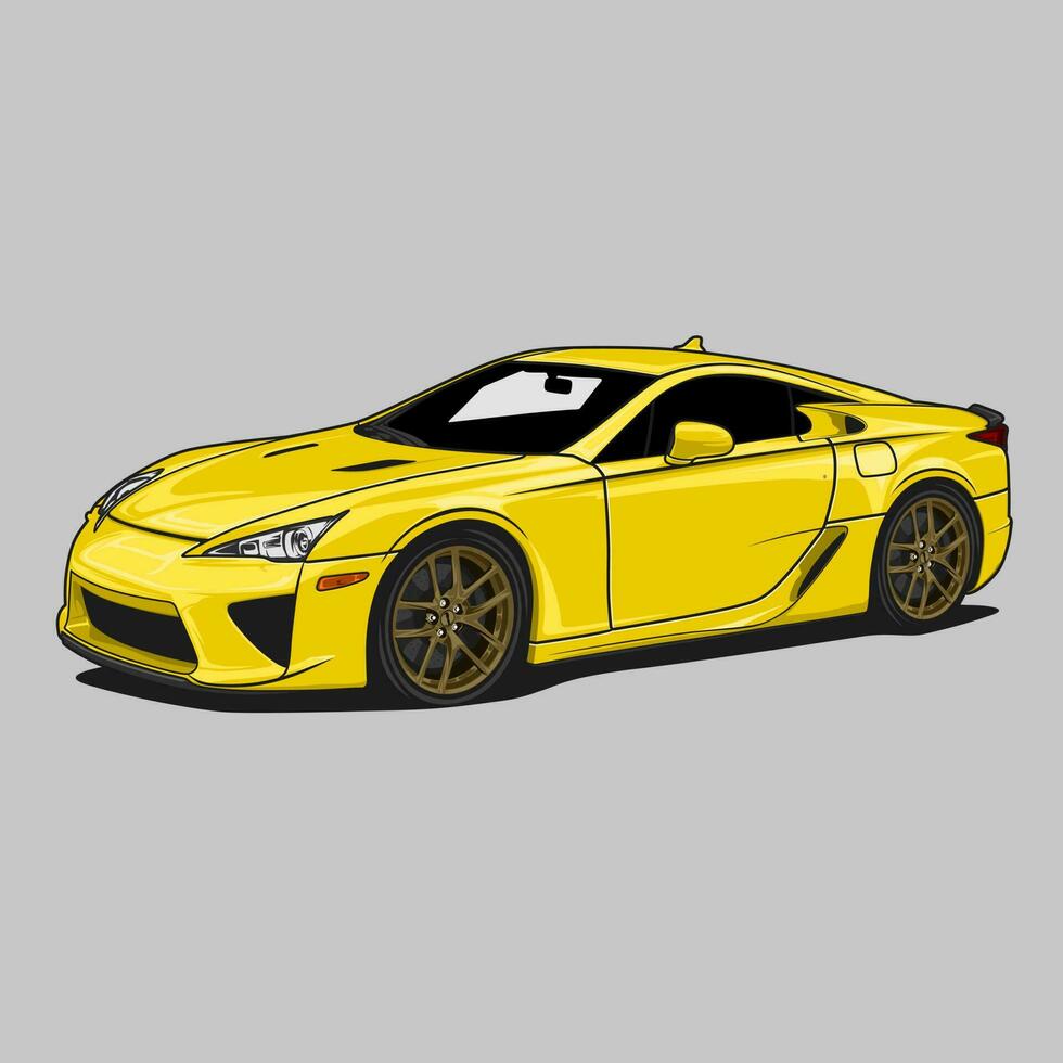 Perspective view car vector illustration for conceptual design