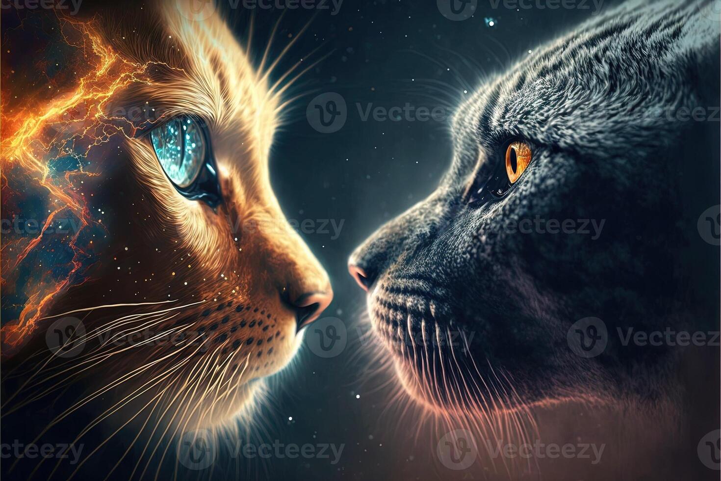 Cat soul human nature intimate connected to,Illustration