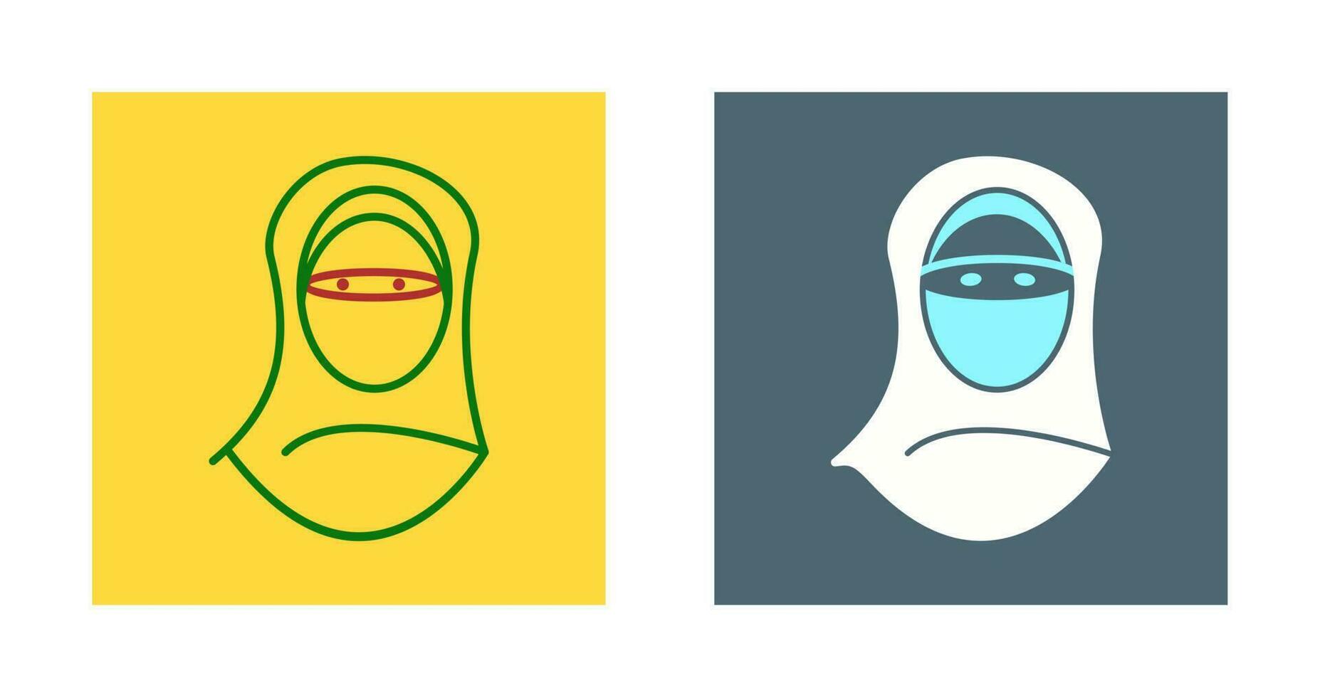 Woman with Niqab Vector Icon