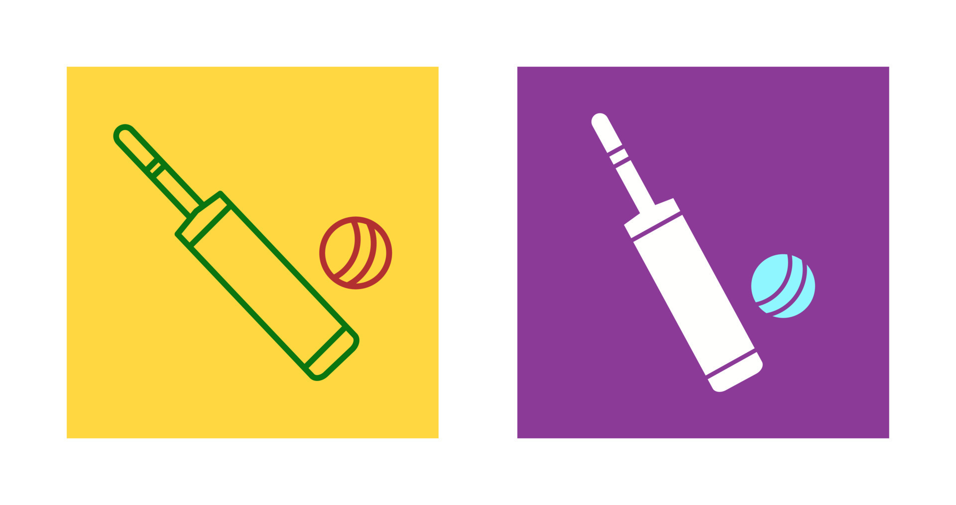 Cricket Bat and Ball Vector Icon 23926714 Vector Art at Vecteezy