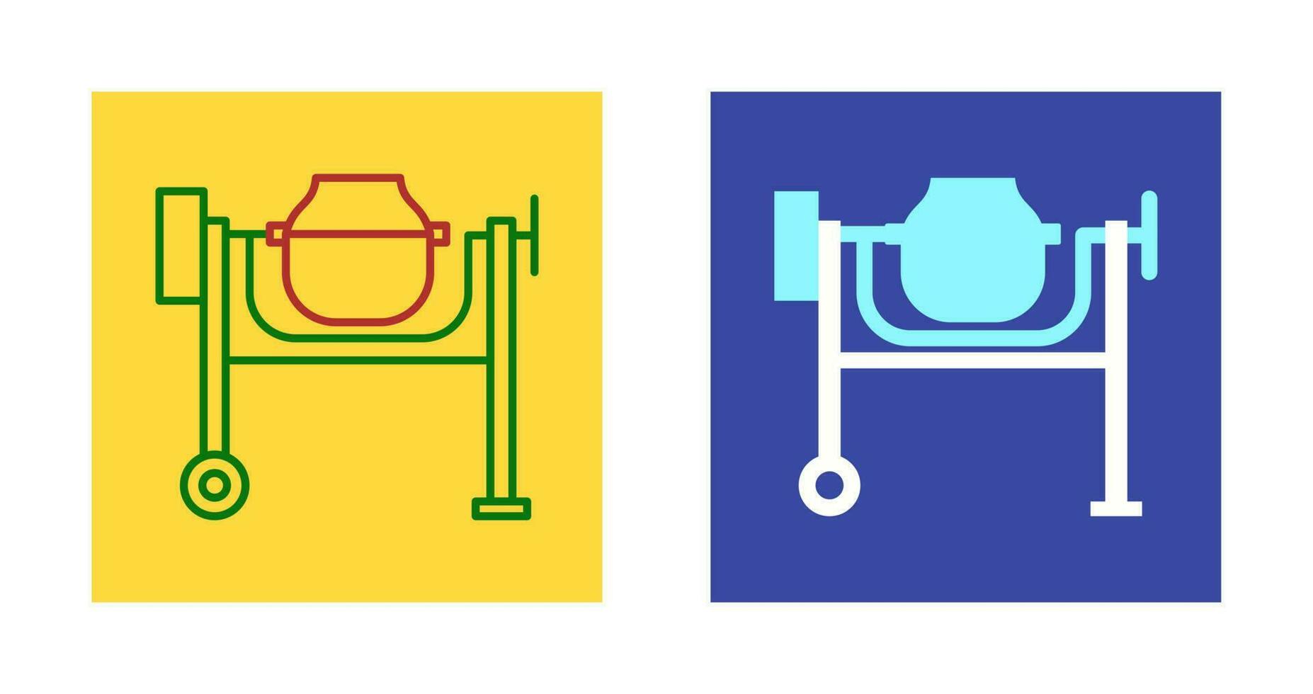 Cement Mixing Vector Icon