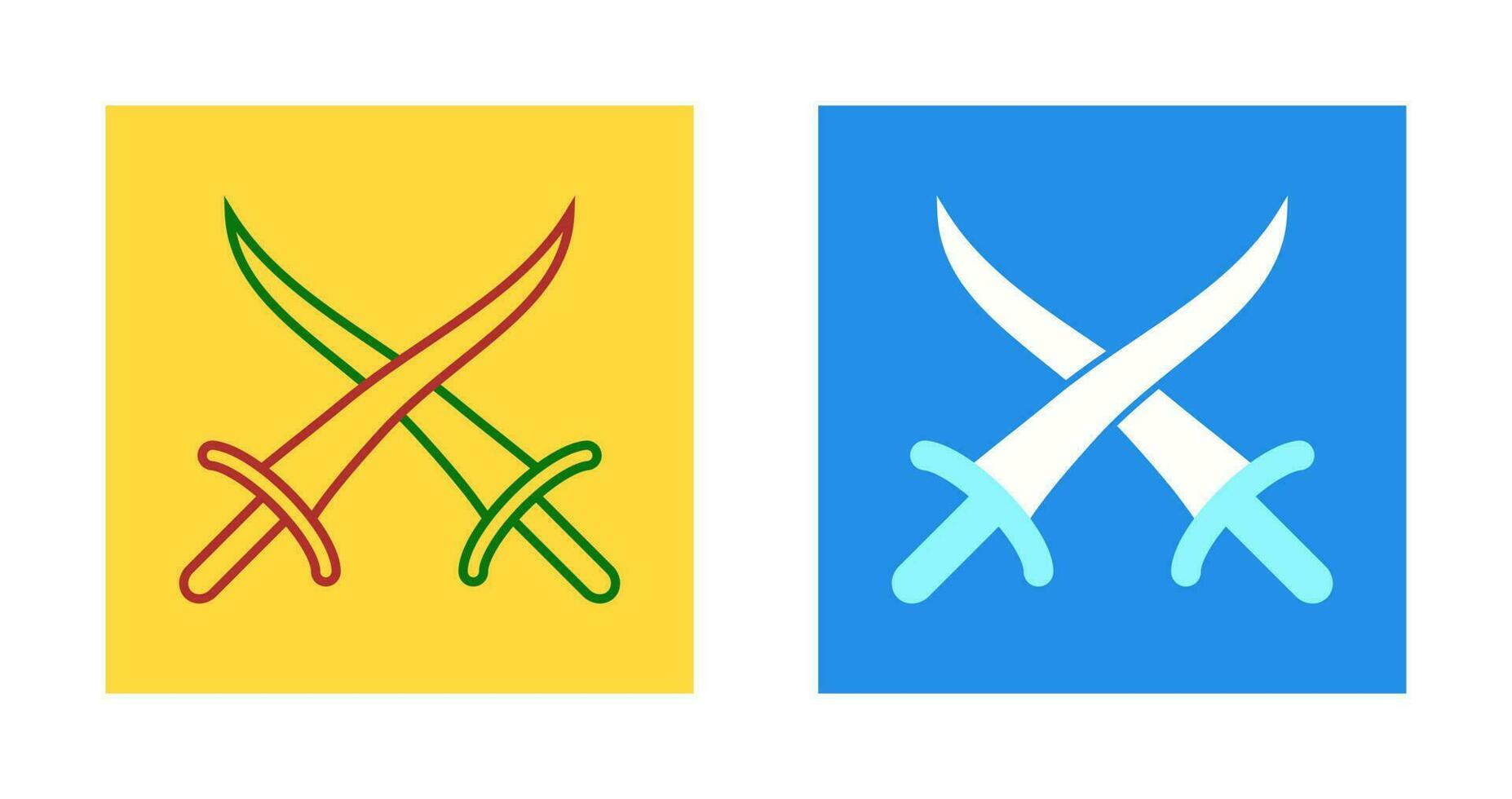 Sword Fighting Vector Icon