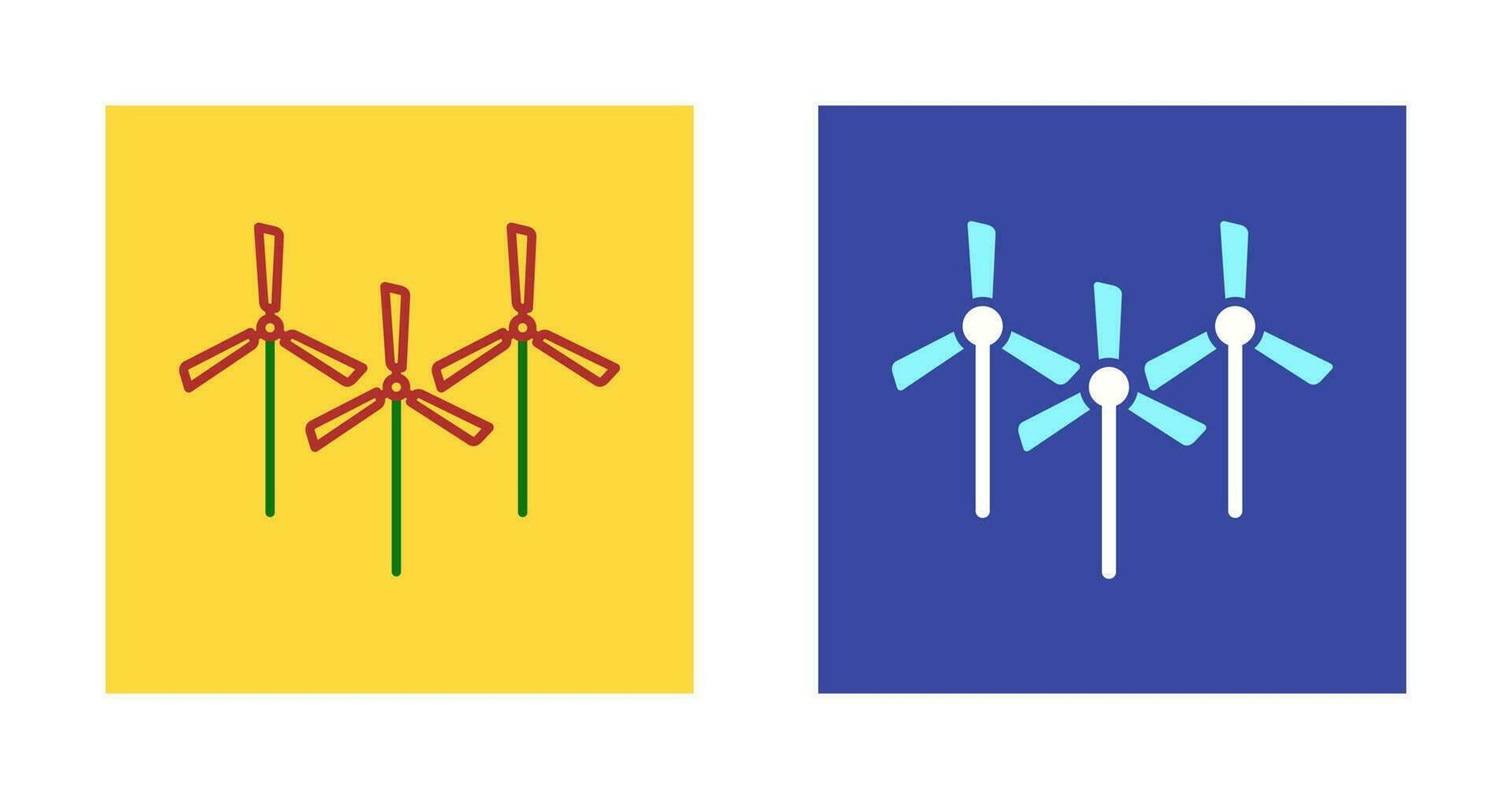 Multiple Windmills Vector Icon