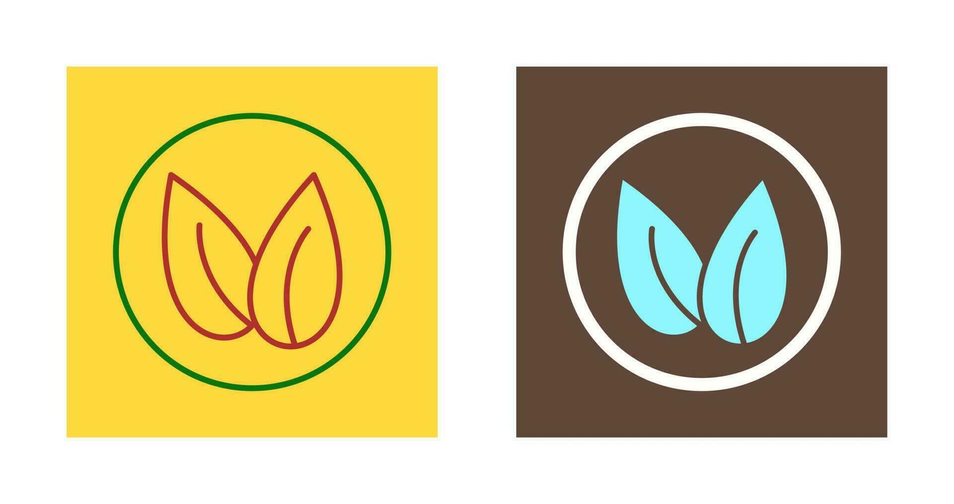 Two Leaves Vector Icon