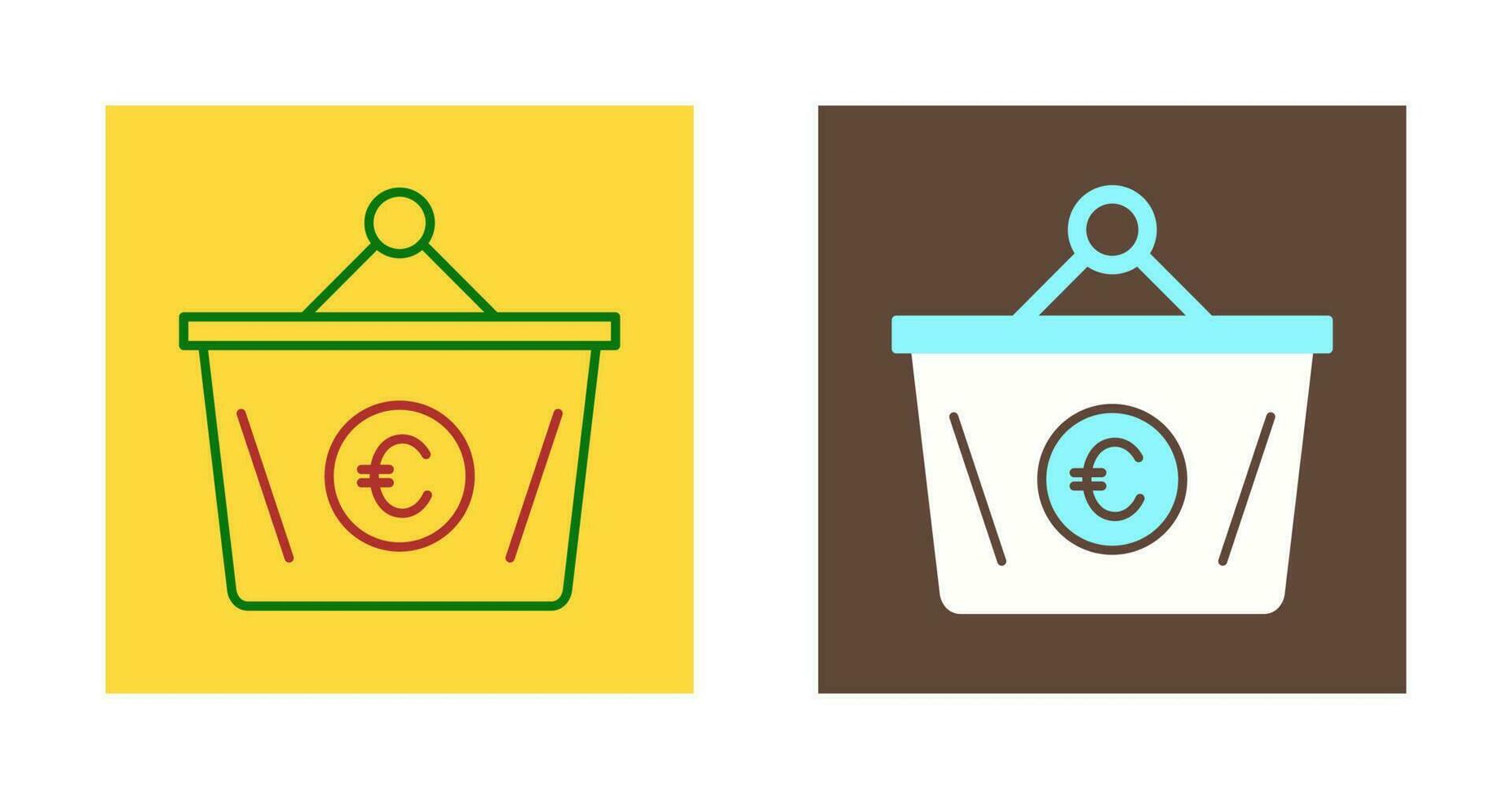 Euro Basket Vector Icon