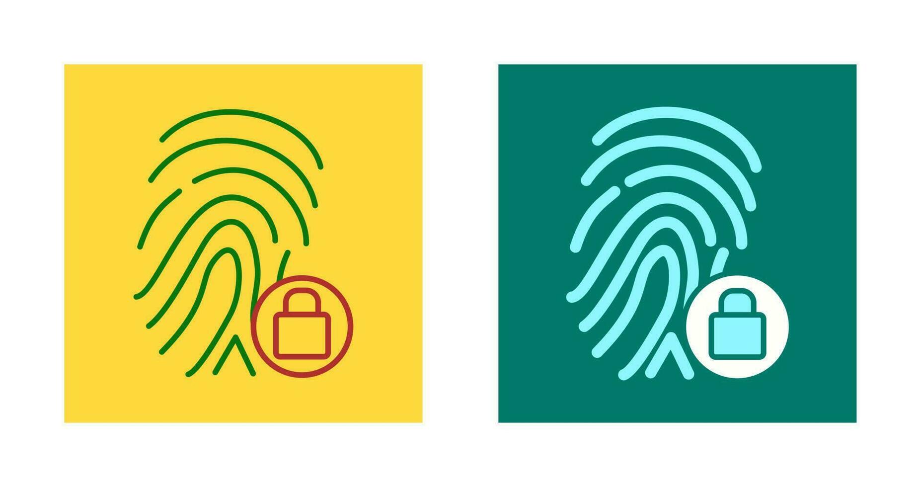 Fingerprint Lock Vector Icon