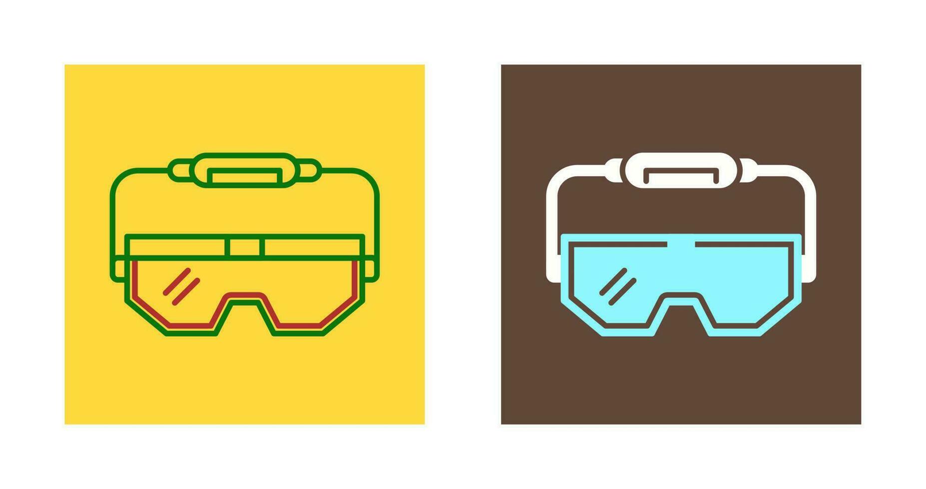 icono de vector de gafas de laboratorio