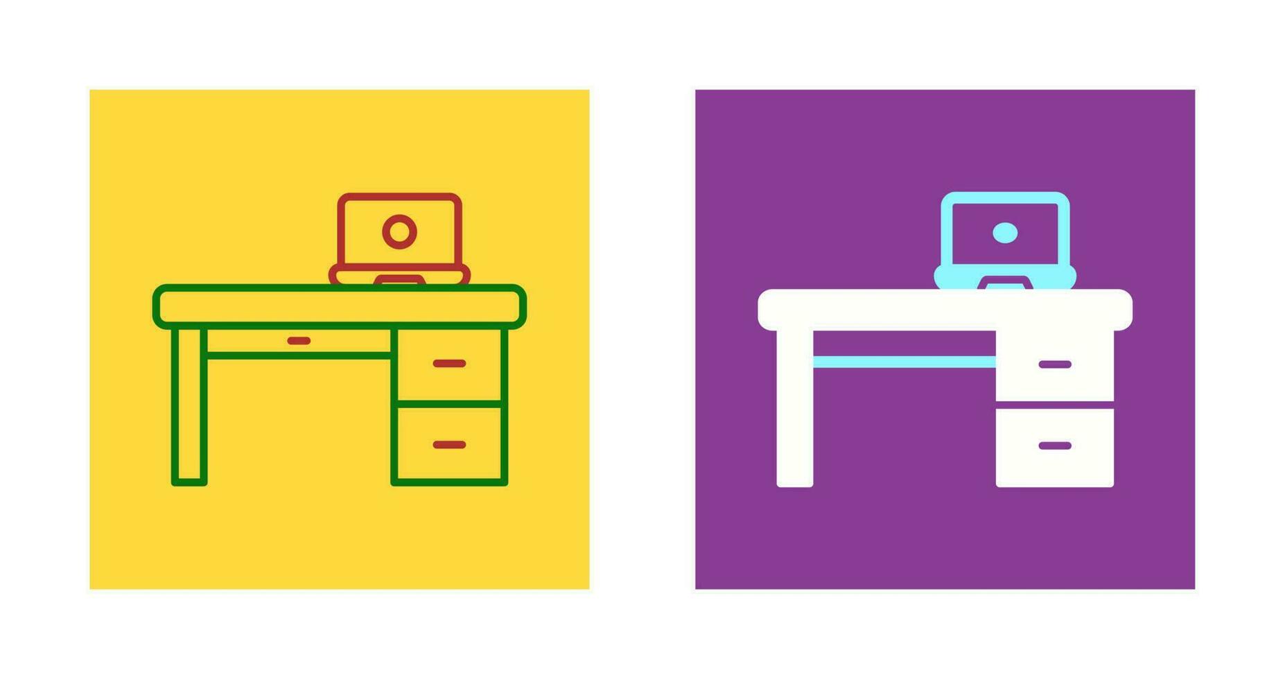 Office Desk Vector Icon