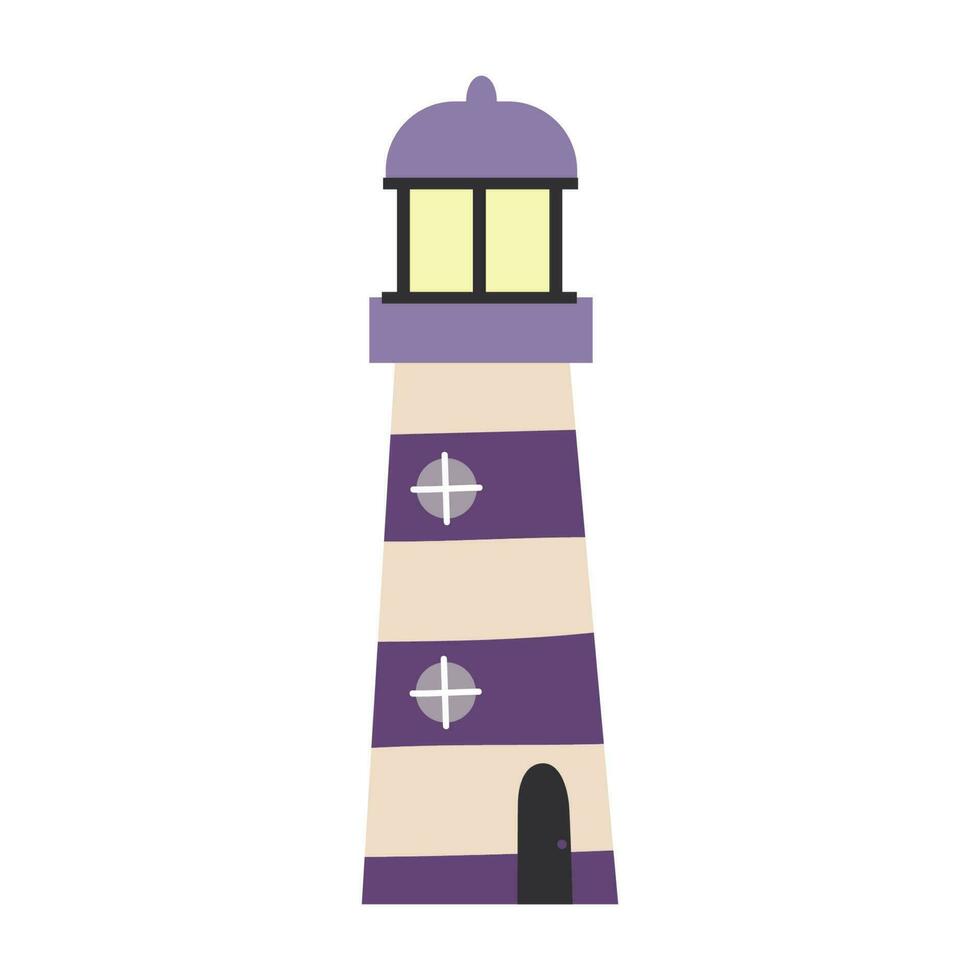 faro, vector ilustración en linda plano diseño.