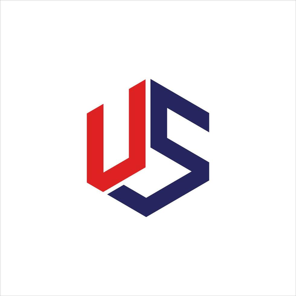 letter U and S US vector