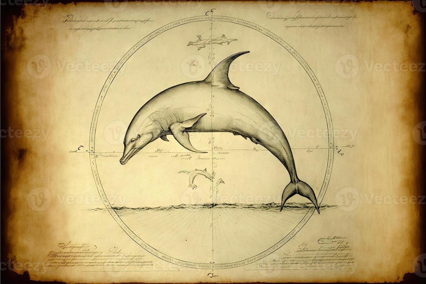 dolphin looks like the Vitruvian man photo