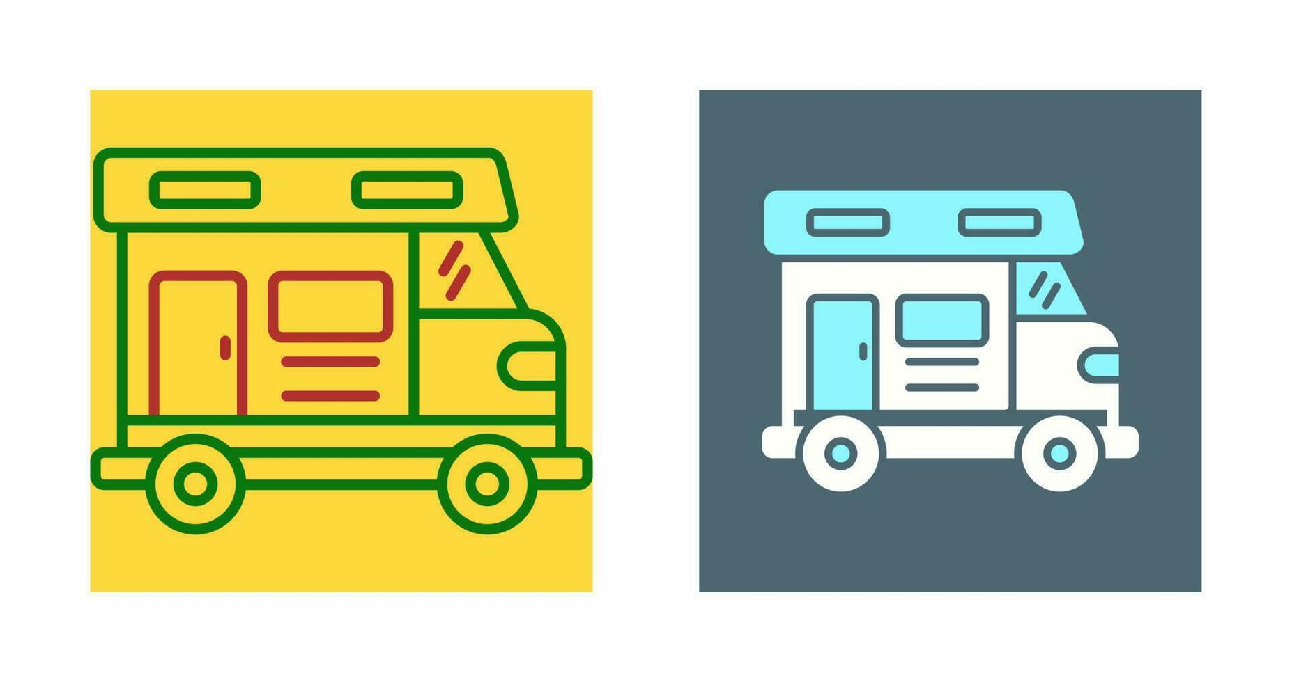 Camper Van Vector Icon