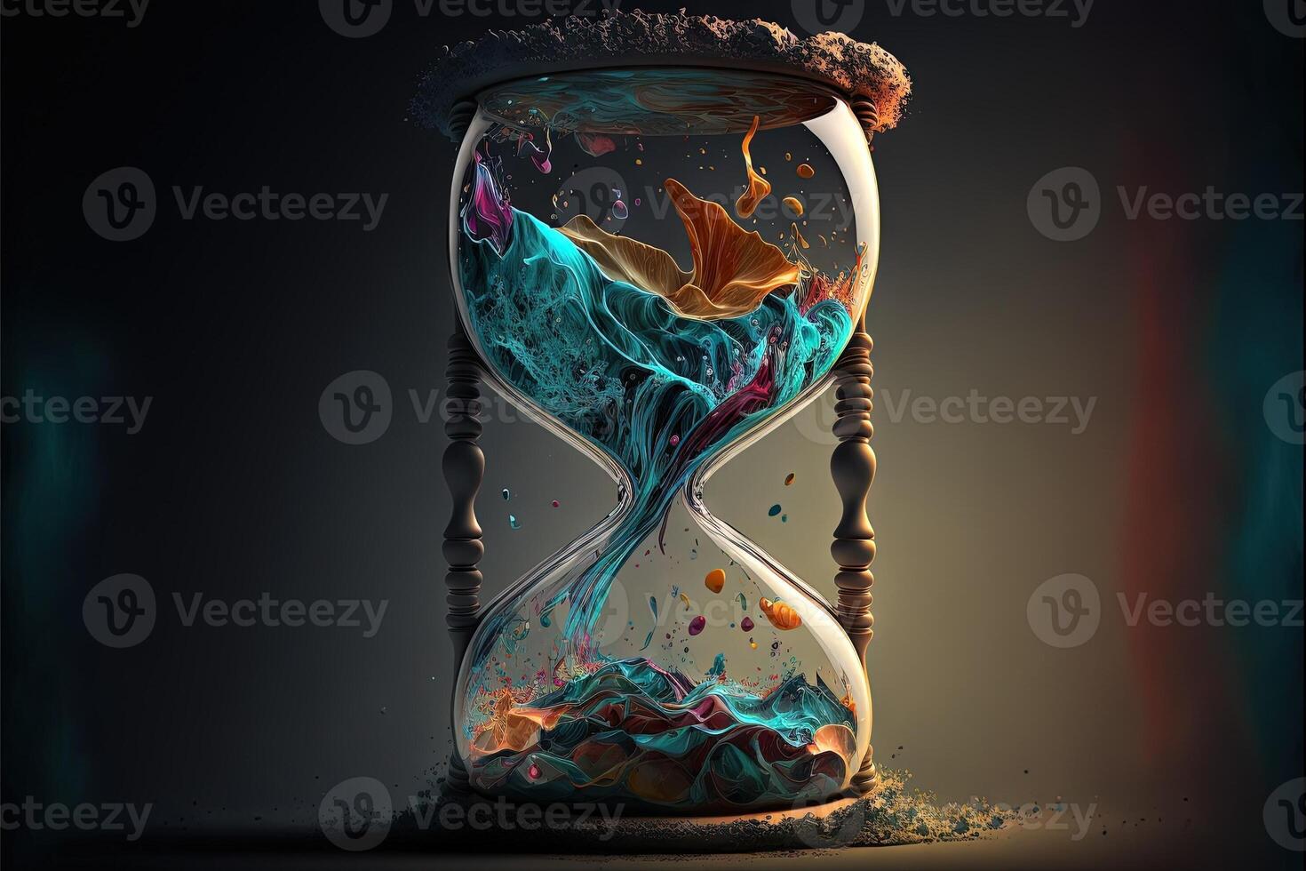 time running fast abstract wasting of time concept quick, fast, speed time Illustration photo