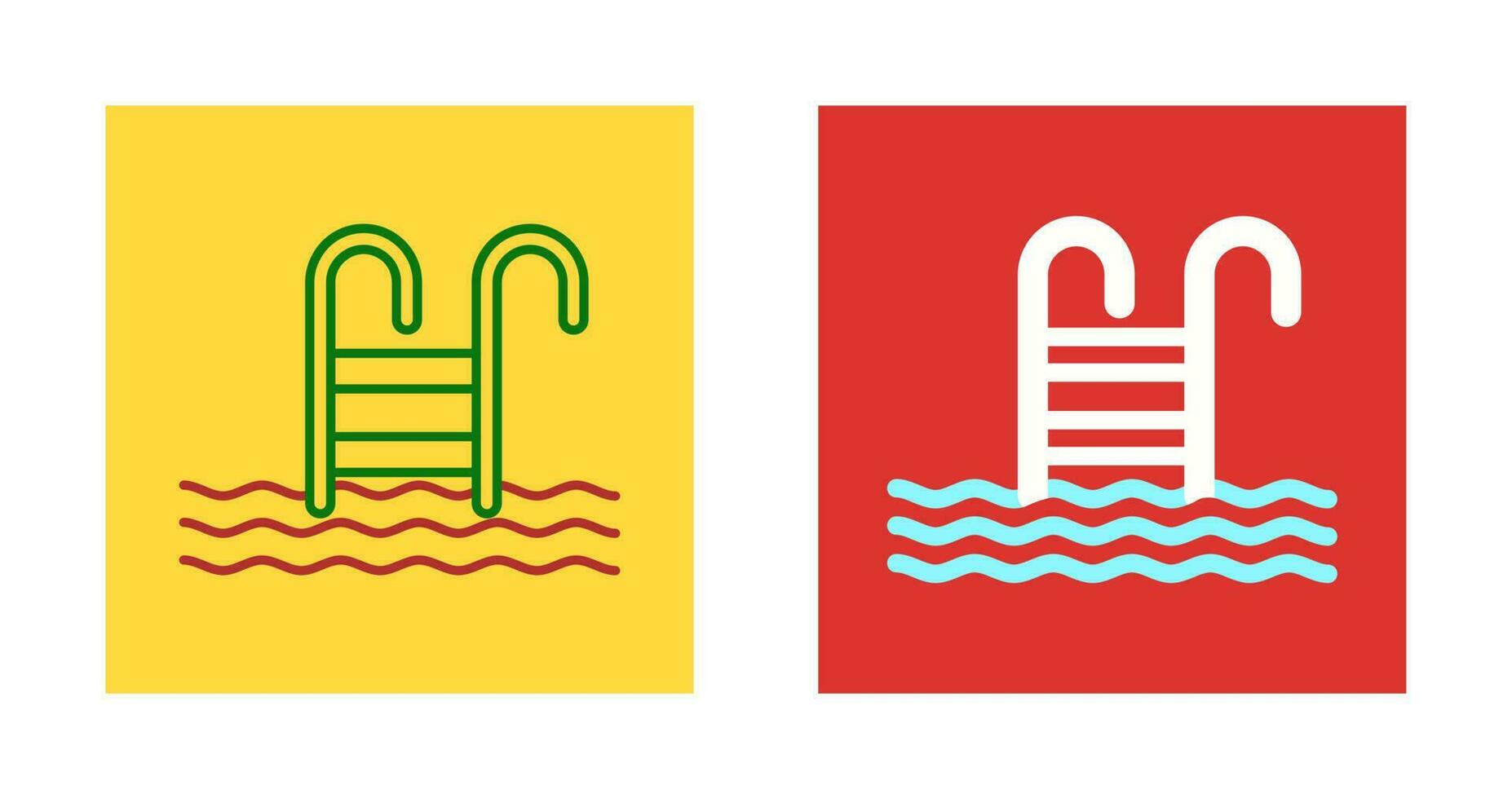 Water Stairs Vector Icon