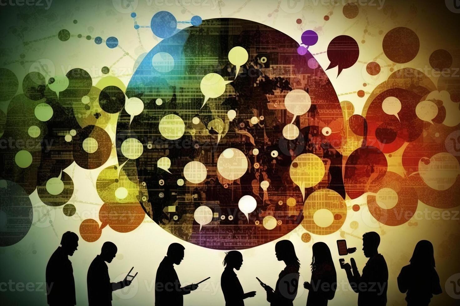 world day of social communications Social Media Day Connecting peoplewith cutting-edge technology abstract concept illustration photo