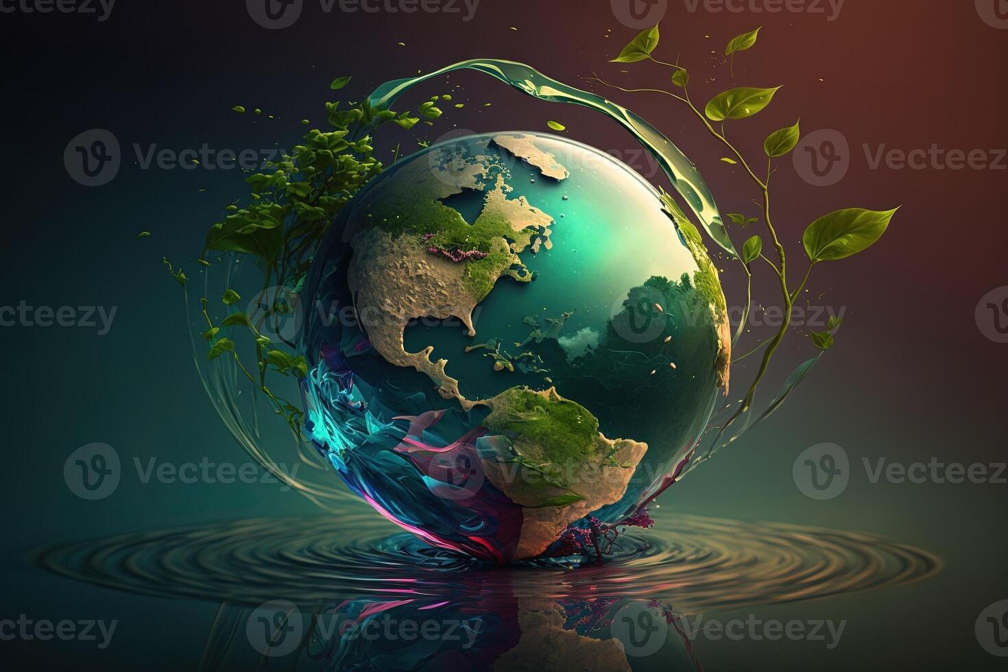 World environment and earth day concept abstract illustration photo