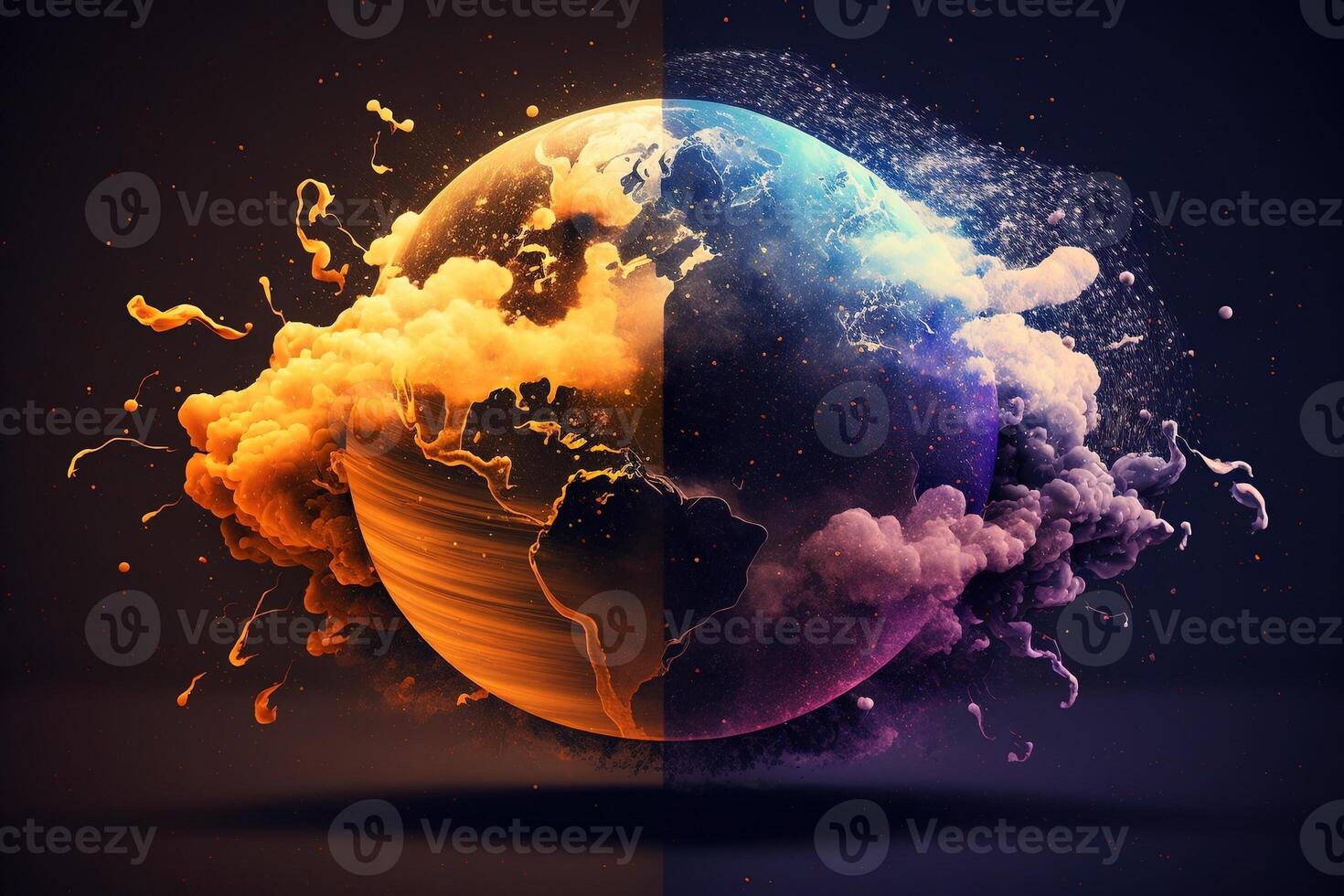 World meteorology meteorological day planet with weather abstract illustration photo