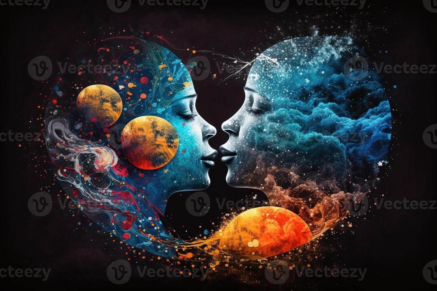 World kiss day background. International kissing day design illustration photo