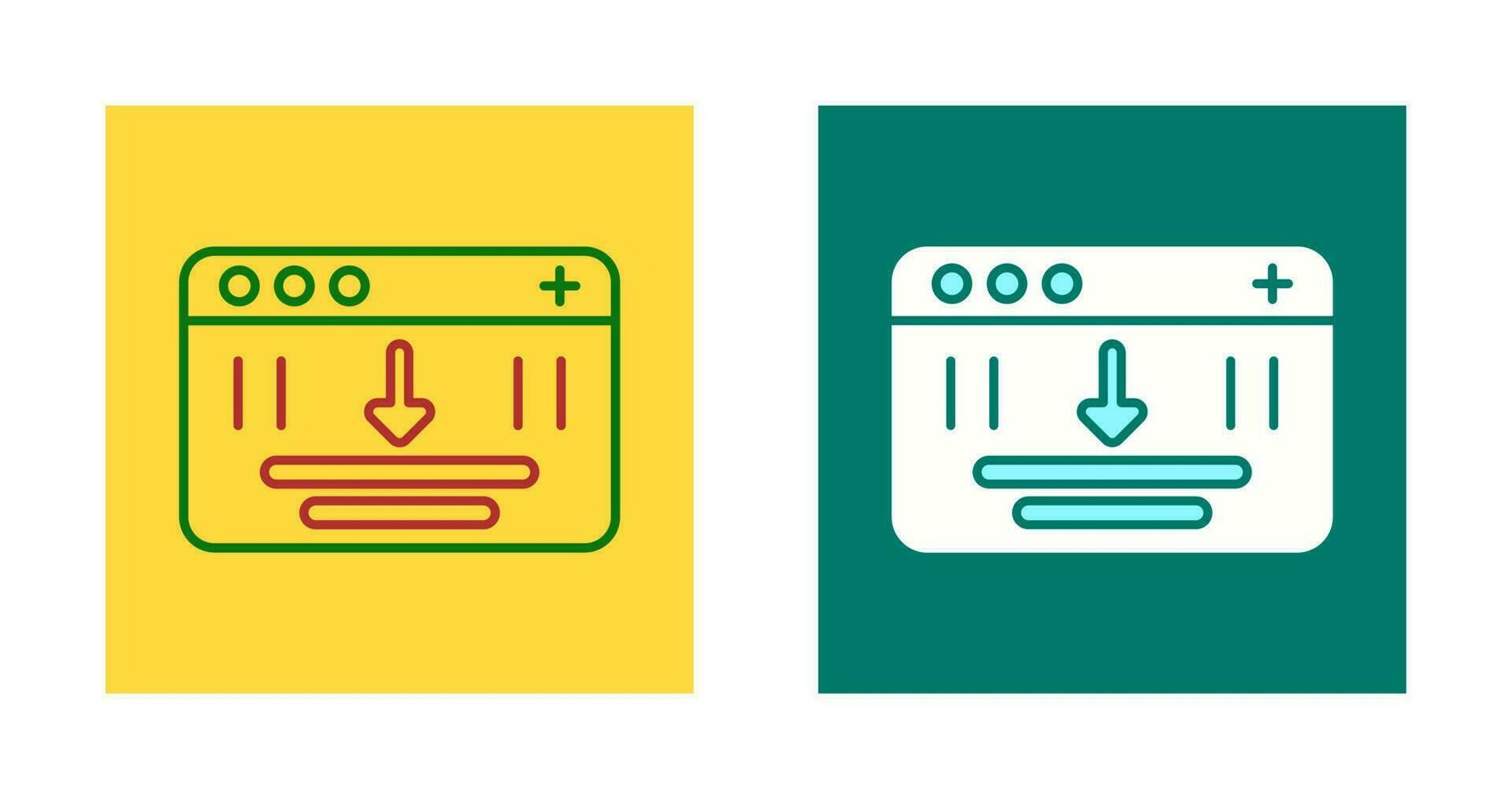 Browser Downloading Vector Icon