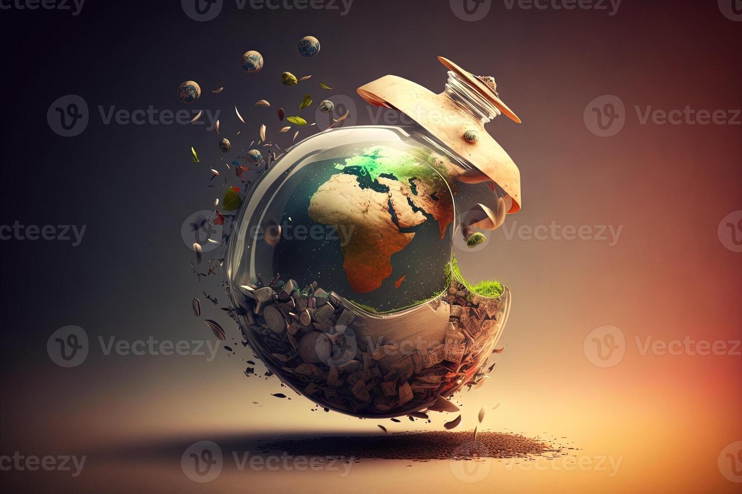 World savings day. abstract illustration photo