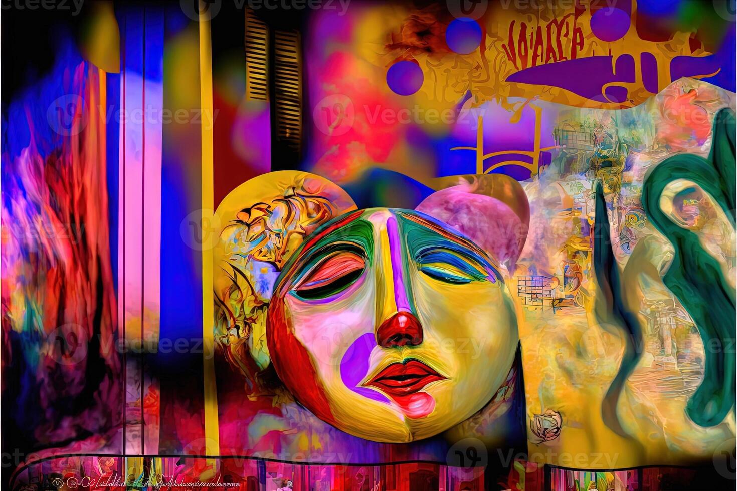 World Theatre Day abstract illustration photo