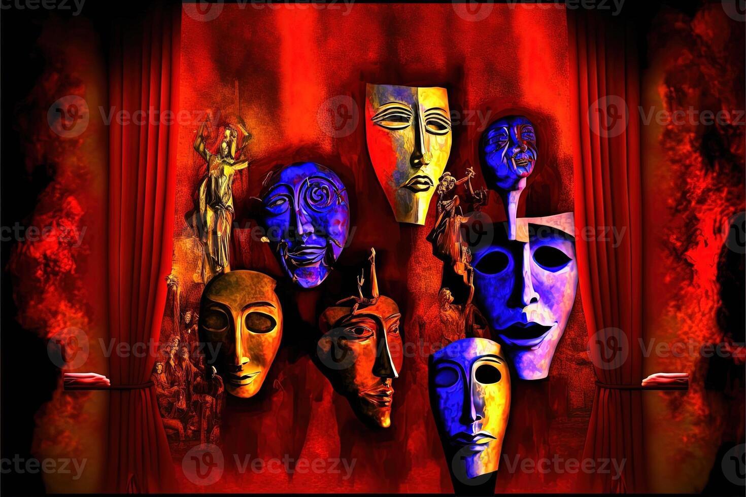 World Theatre Day abstract illustration photo