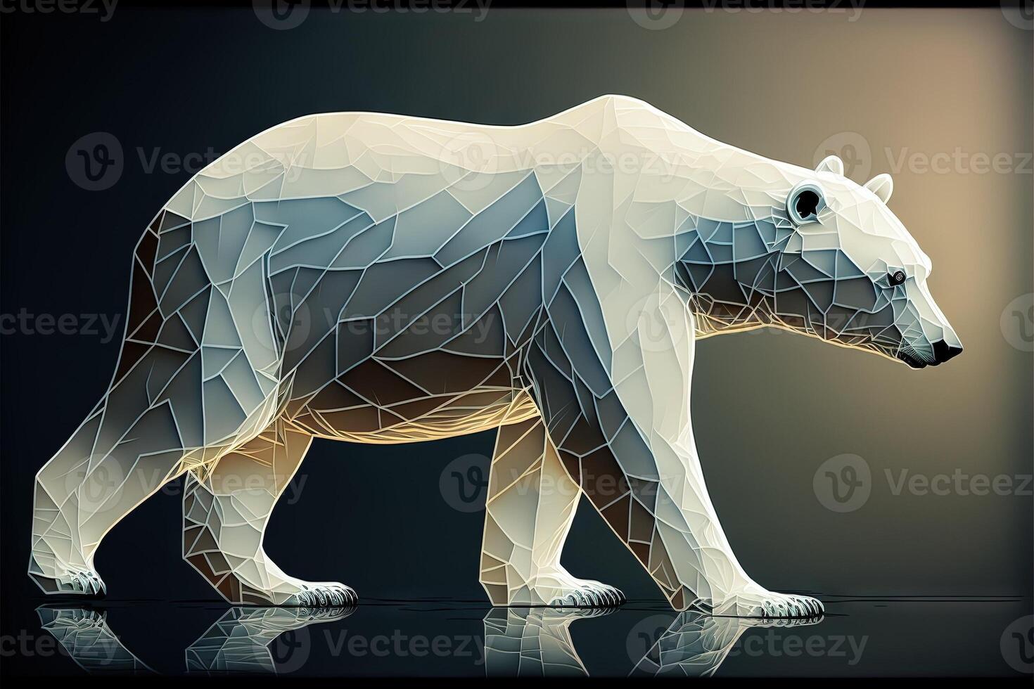 mundo polar oso día ilustración generativo ai foto