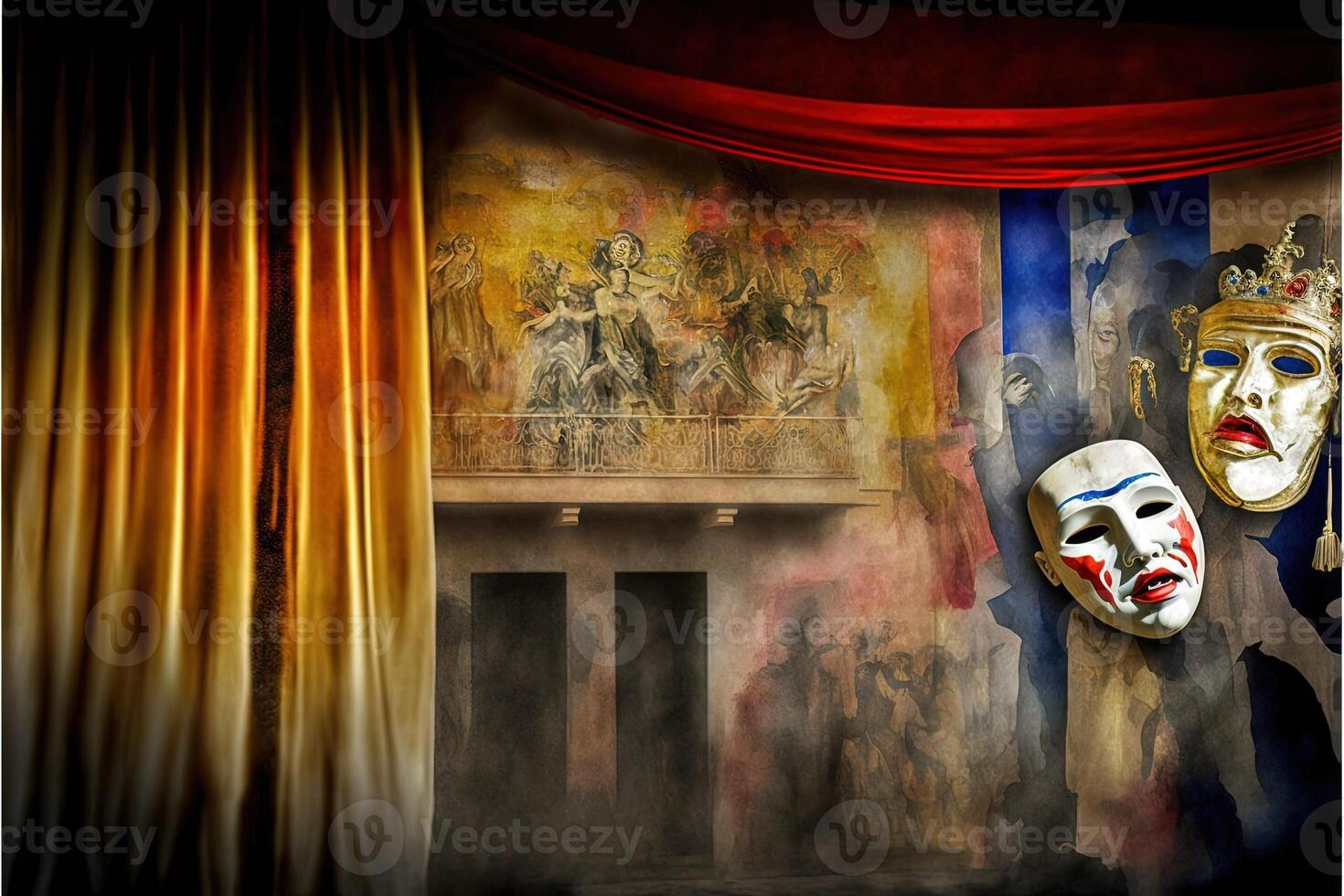 World Theatre Day abstract illustration photo